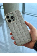 Iphone 15 Pro Max Kılıf Örgü Desenli Kamera Çerçeveli Yumuşak Premium