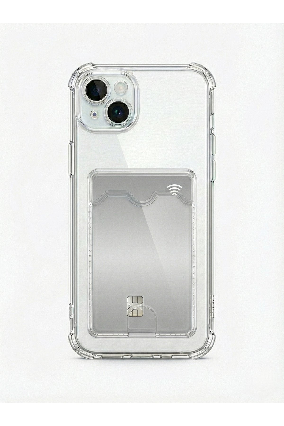 İphone 14 Plus Uyumlu Slikon Kartlıklı Kamera Koruma ve Güçlendirilmiş Köşeli Korumalı Kılıf