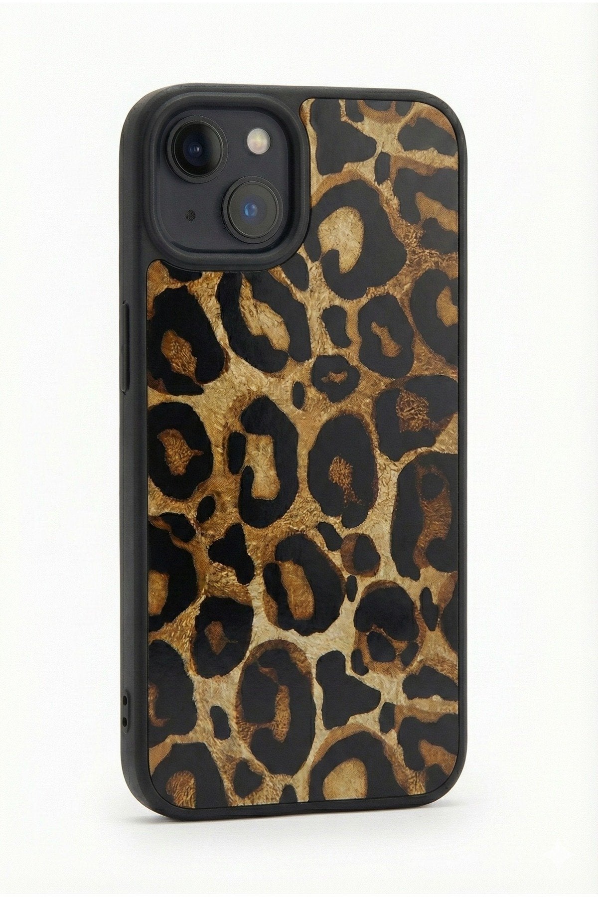 İphone 15/14 ve 13(3 Model) Uyumlu Leopar Desenli Darbe Koruyucu Premium Lüx Tasarım Telefon Kılıfıı