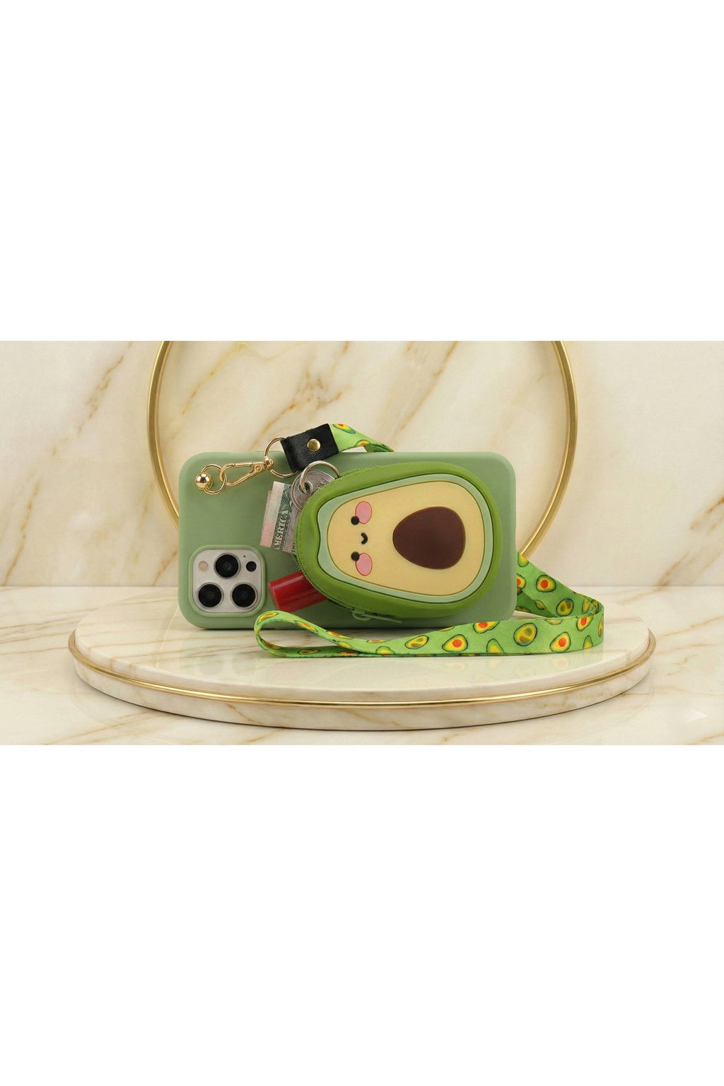 İphone 13 Pro Uyumlu Çantalı ve Boyun El Askı Aparatlı 3 Boyutlu Desenli Telefon Kılıfı