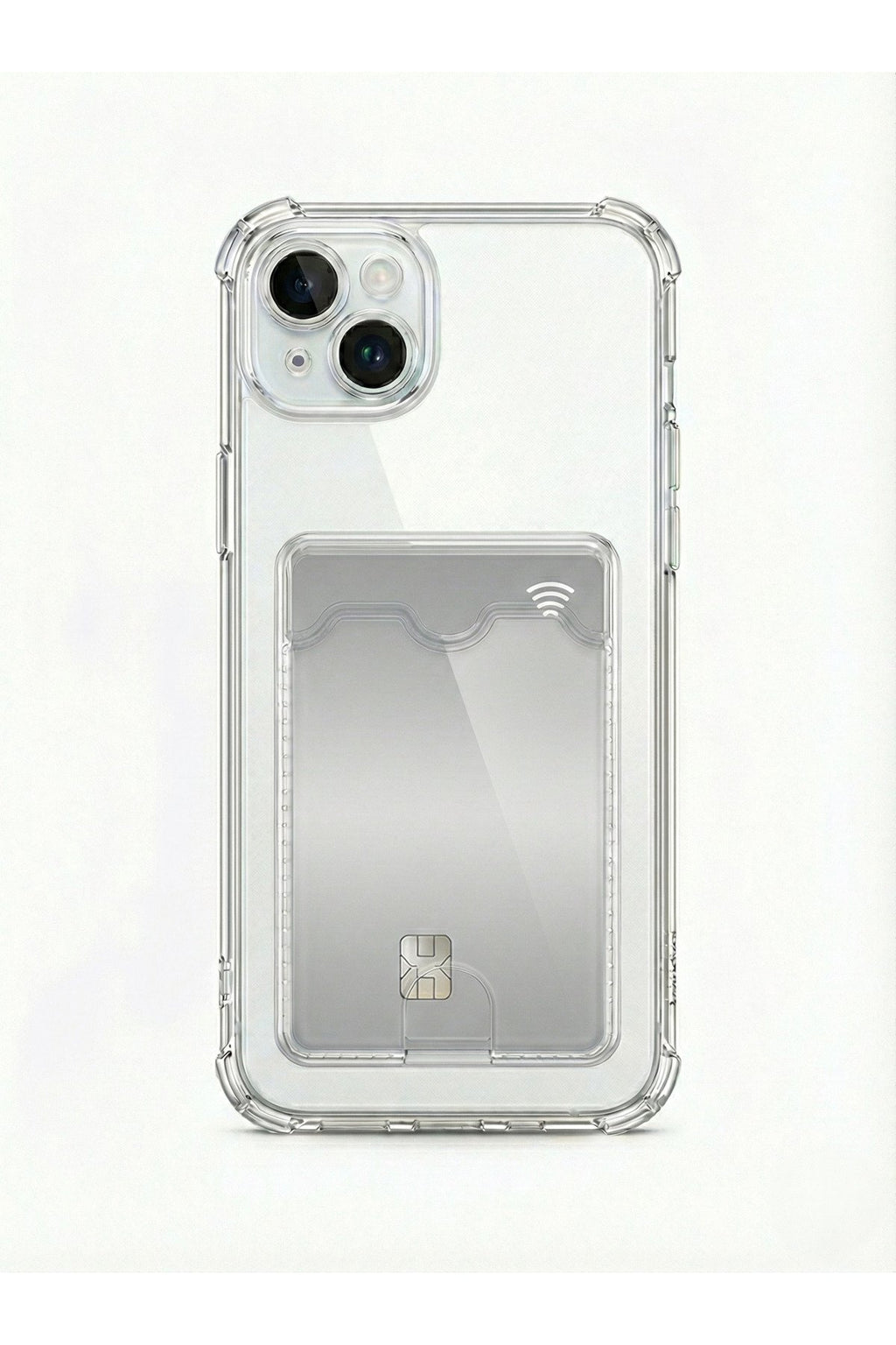 İphone 14 Plus Uyumlu Slikon Kartlıklı Kamera Koruma ve Güçlendirilmiş Köşeli Korumalı Kılıf