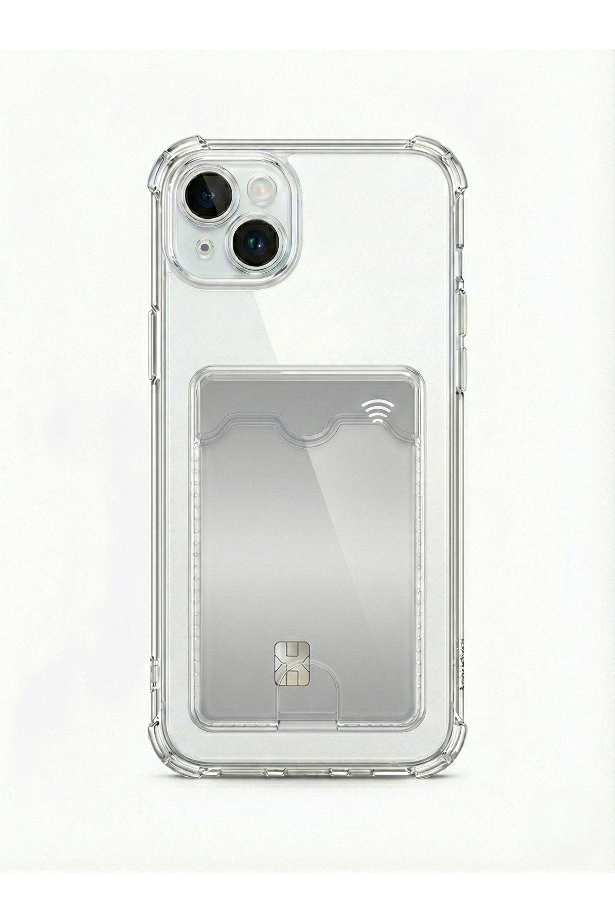 İphone 14 Plus Uyumlu Slikon Kartlıklı Kamera Koruma ve Güçlendirilmiş Köşeli Korumalı Kılıf