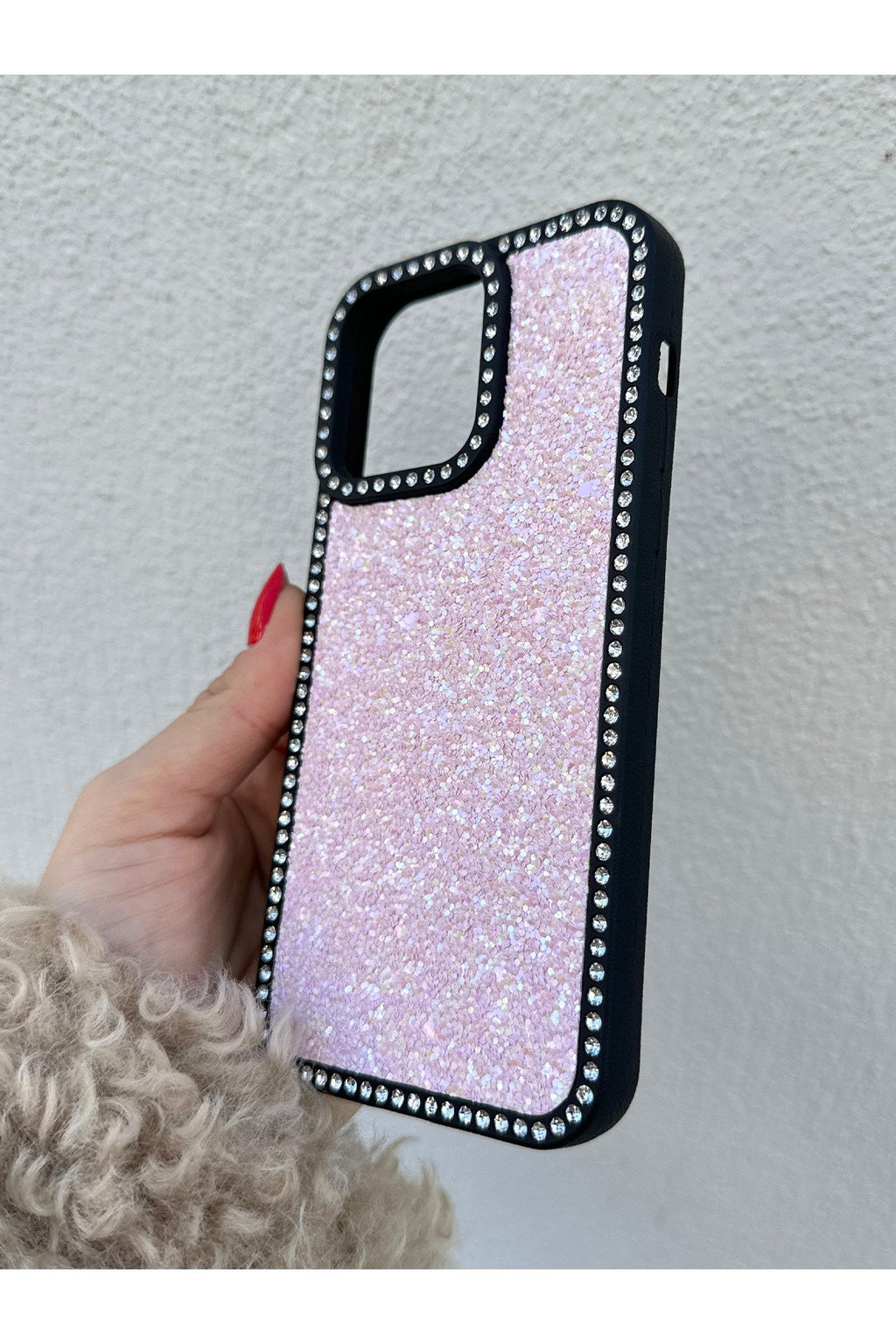 iPhone 12 Pro Max Uyumlu Taşlı Kenarlı Renkli Taşlı İç Yapılı Darbe Emici Ultra Premium Kılıf