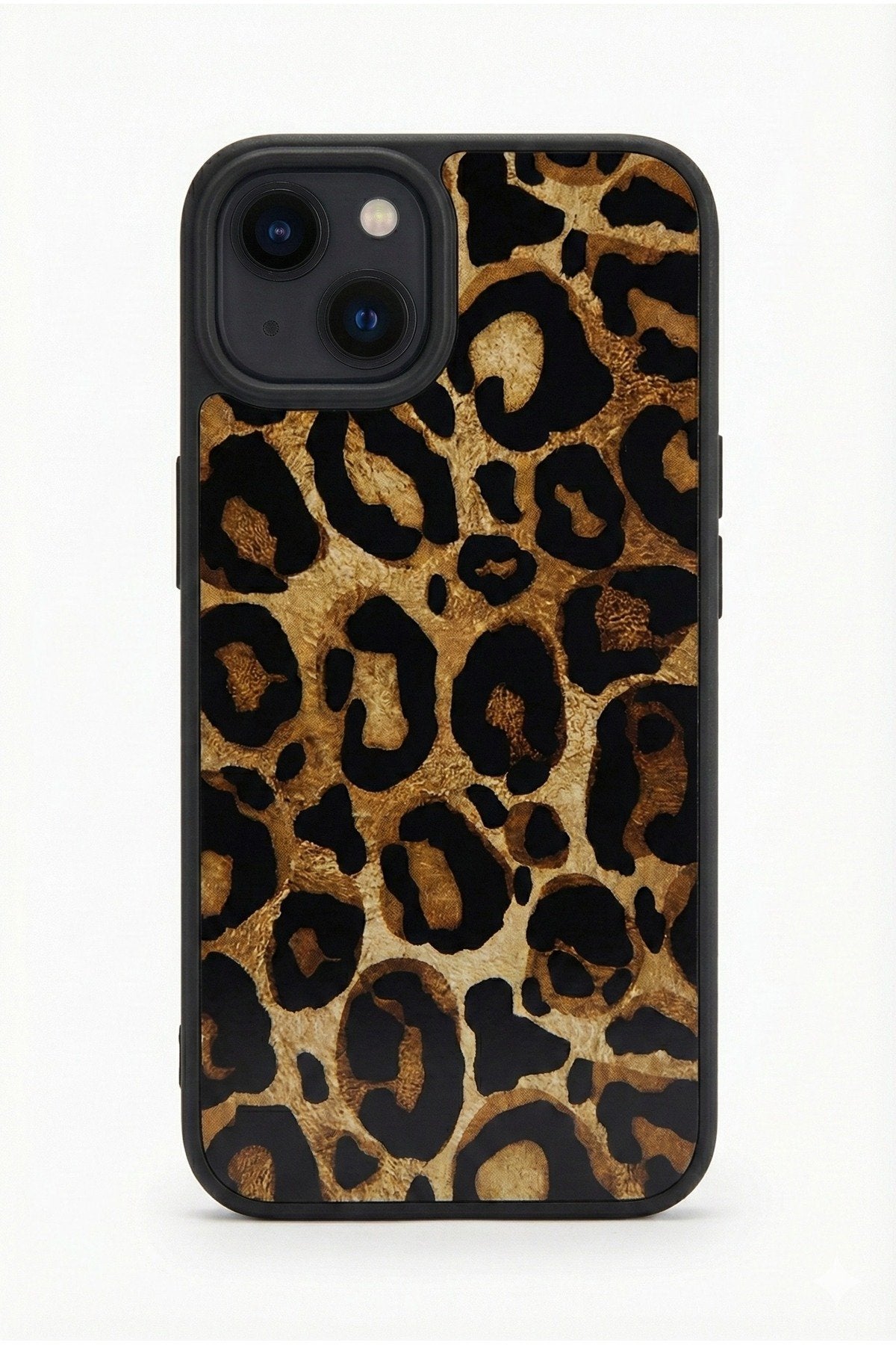 İphone 15/14 ve 13(3 Model) Uyumlu Leopar Desenli Darbe Koruyucu Premium Lüx Tasarım Telefon Kılıfıı