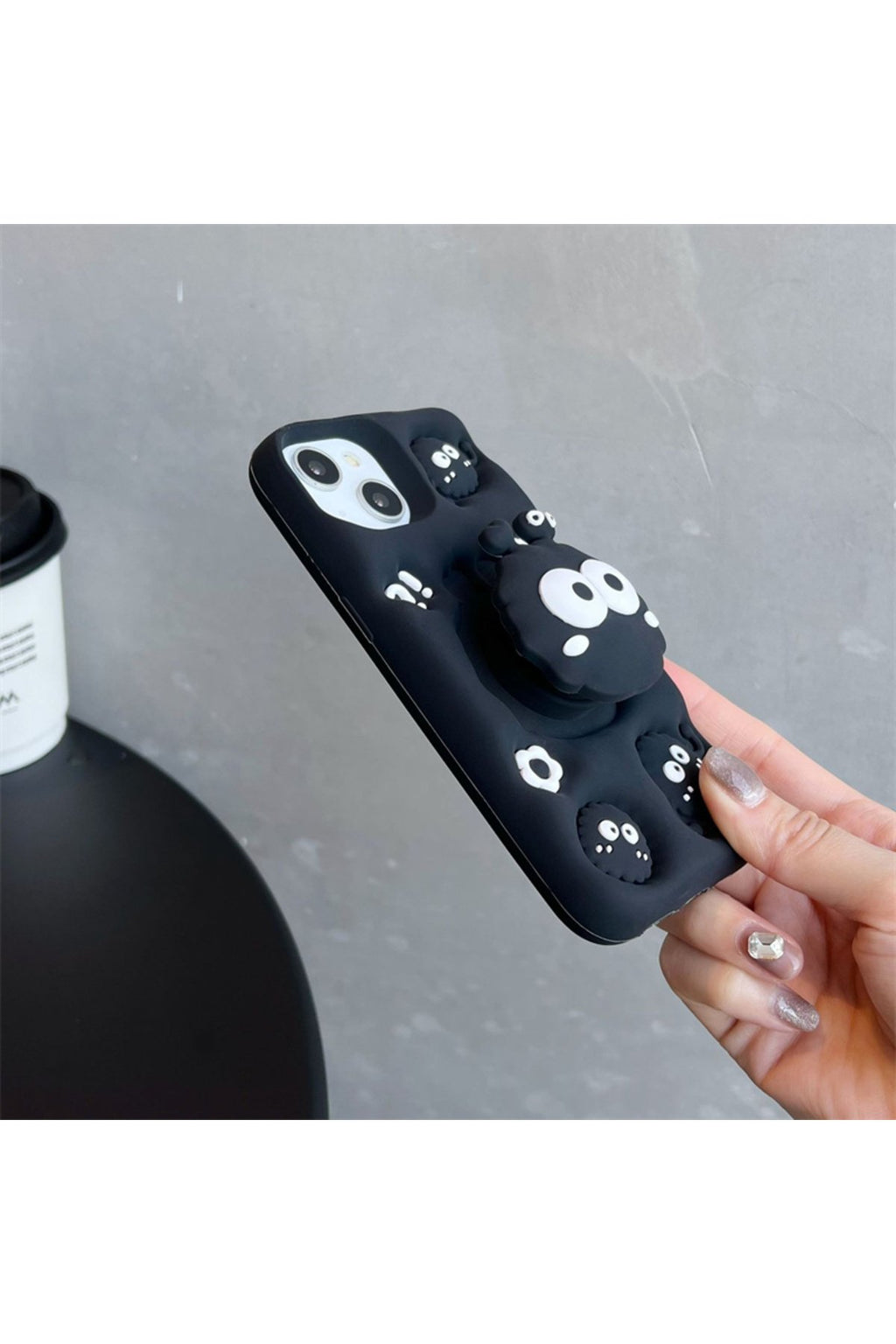 iPhone 14 Pro Max Uyumlu 3 Boyutlu Darbe Emici Tasarım Telefon Kılıfı