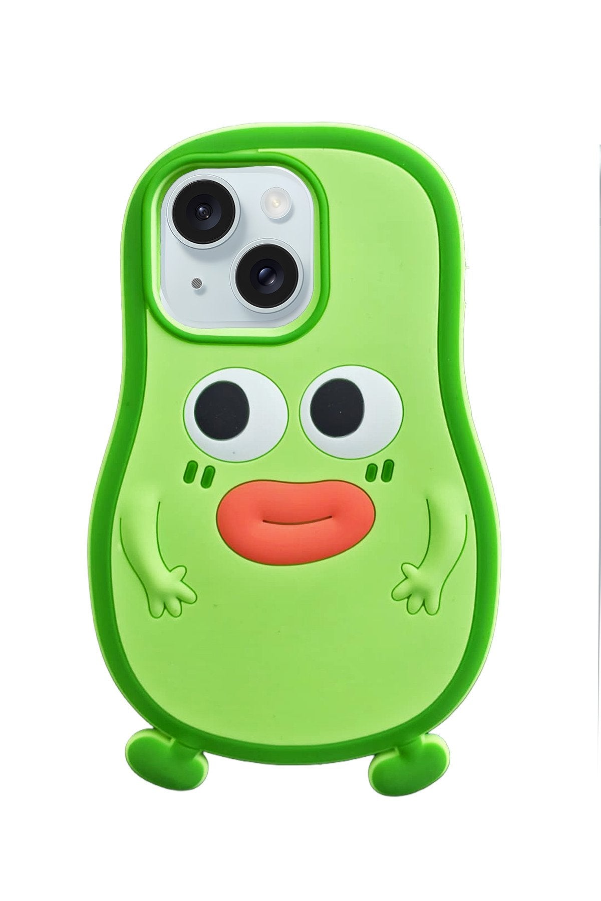 iPhone 13 /14 ve 15 (3 Moldel) Uyumlu Avokado 3D Karakterli Koruyucu Premium Telefon Kılıfı