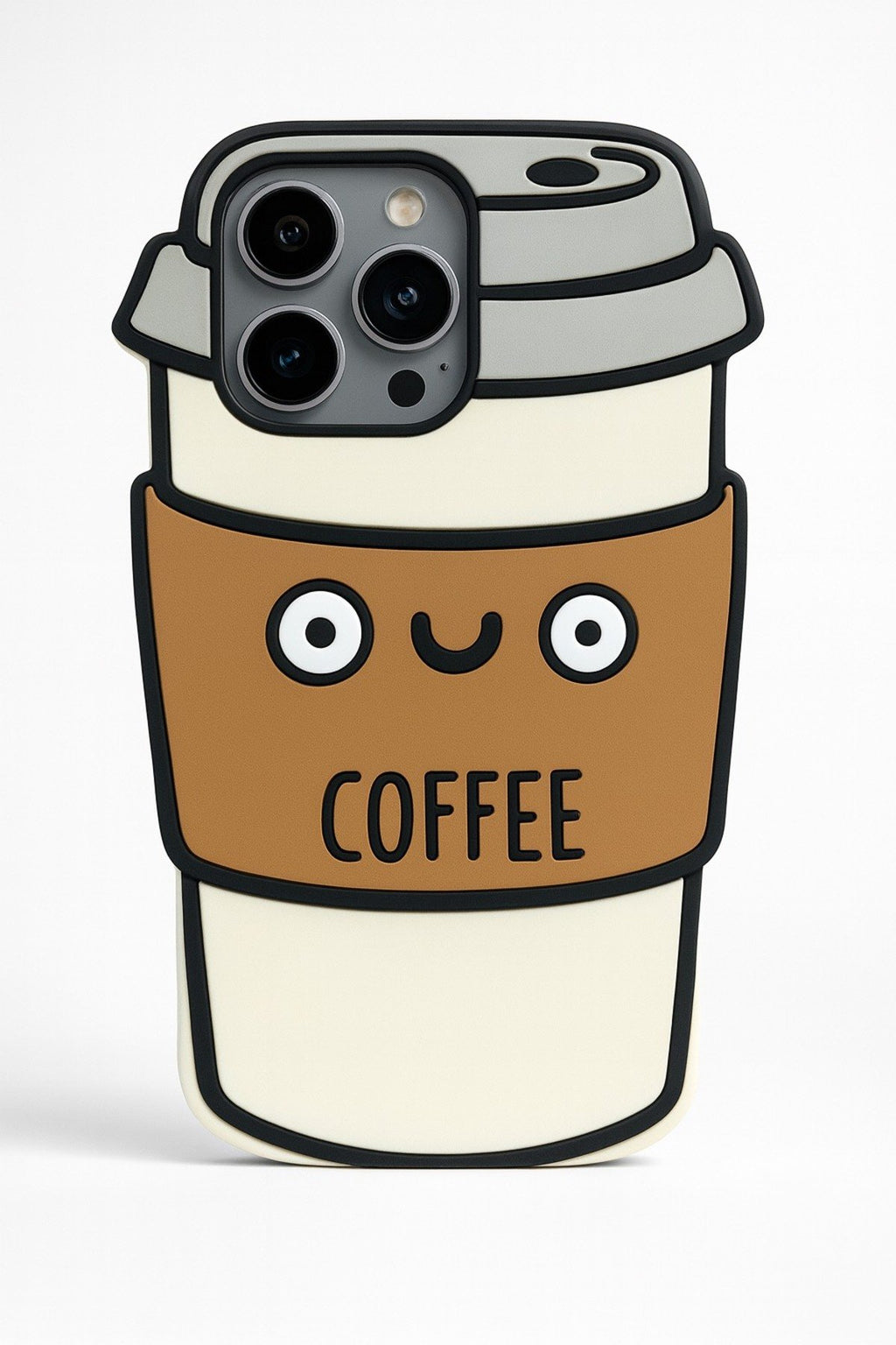 iPhone 15 Pro Max Uyumlu Kahve Desenli Premium Darbe Koruyucu Coffee Telefon Kılıfı