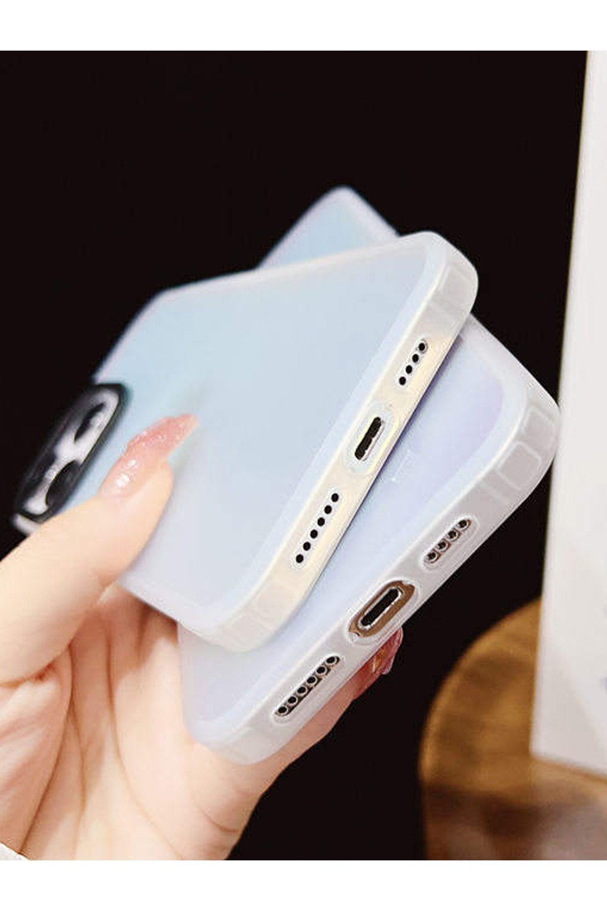 Iphone 13 Uyumlu Kılıf Bulut Hologram Tasarım Darbe Emici Elit