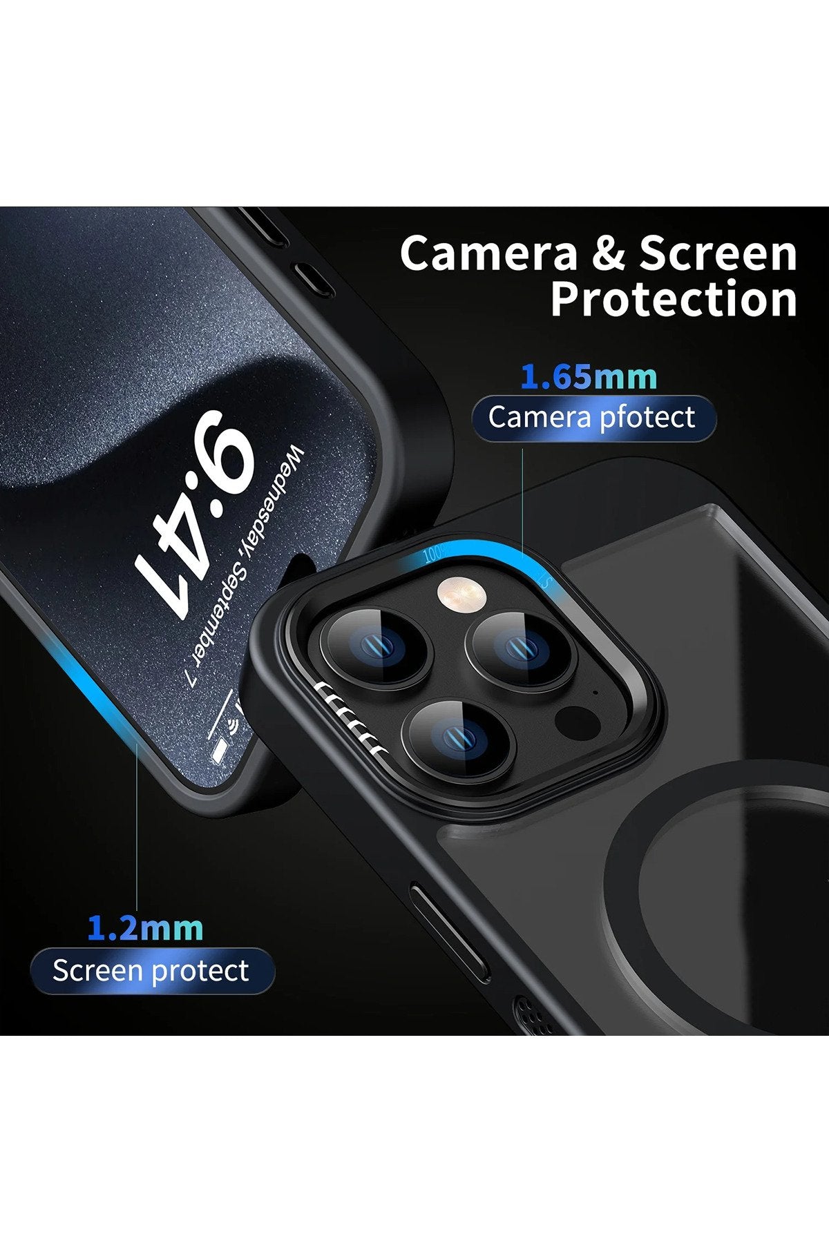 iPhone 16 Pro Max Uyumlu Magsafe Destekli Kamera Koruma Çerçeveli Darbe Emici Ultra Premium Kılıf