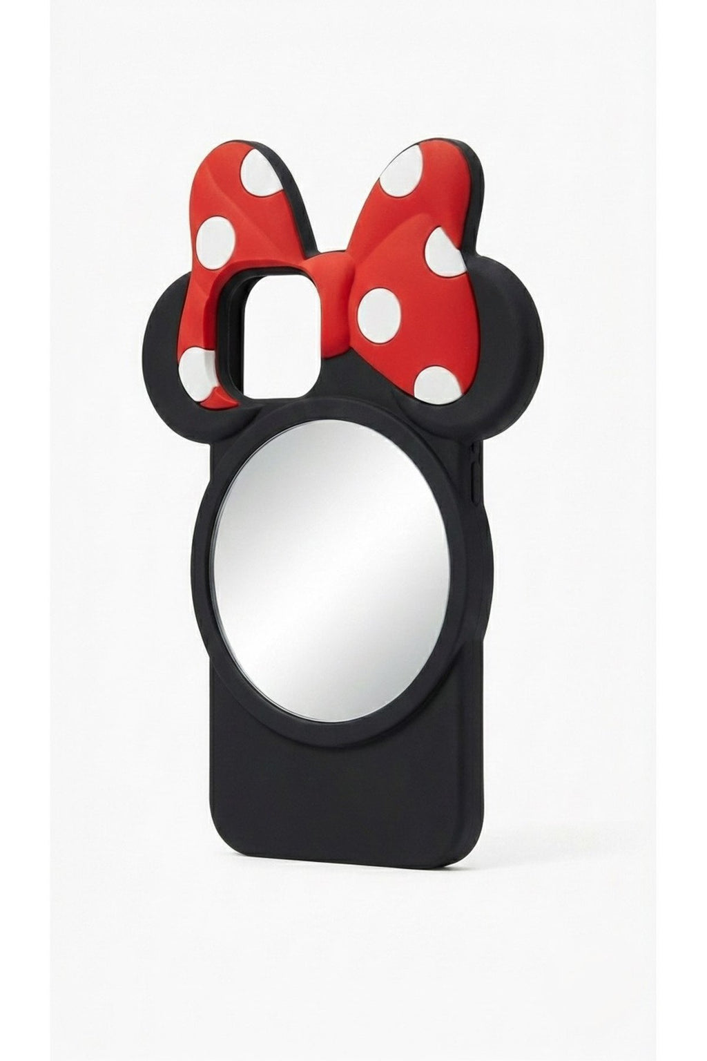 İphone 13 ve 14 Uyumlu Aynalı Sevimli Kulaklı Darbe Emici Slikon Kılıf