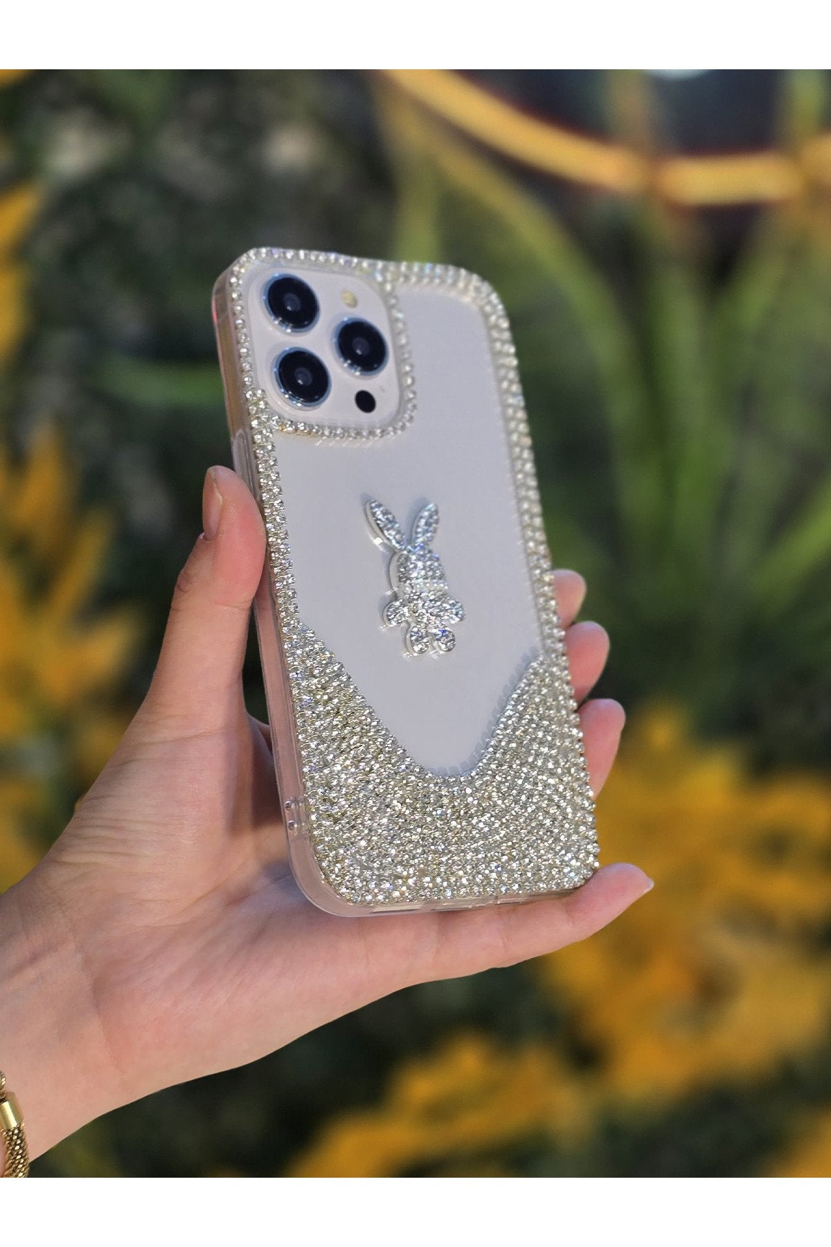 iPhone 12 Ve 12 Pro Uyumlu 3 Boyutlu Karakterli Taşlı Premium Lüüx Koruyucu Telefon Kılıfı