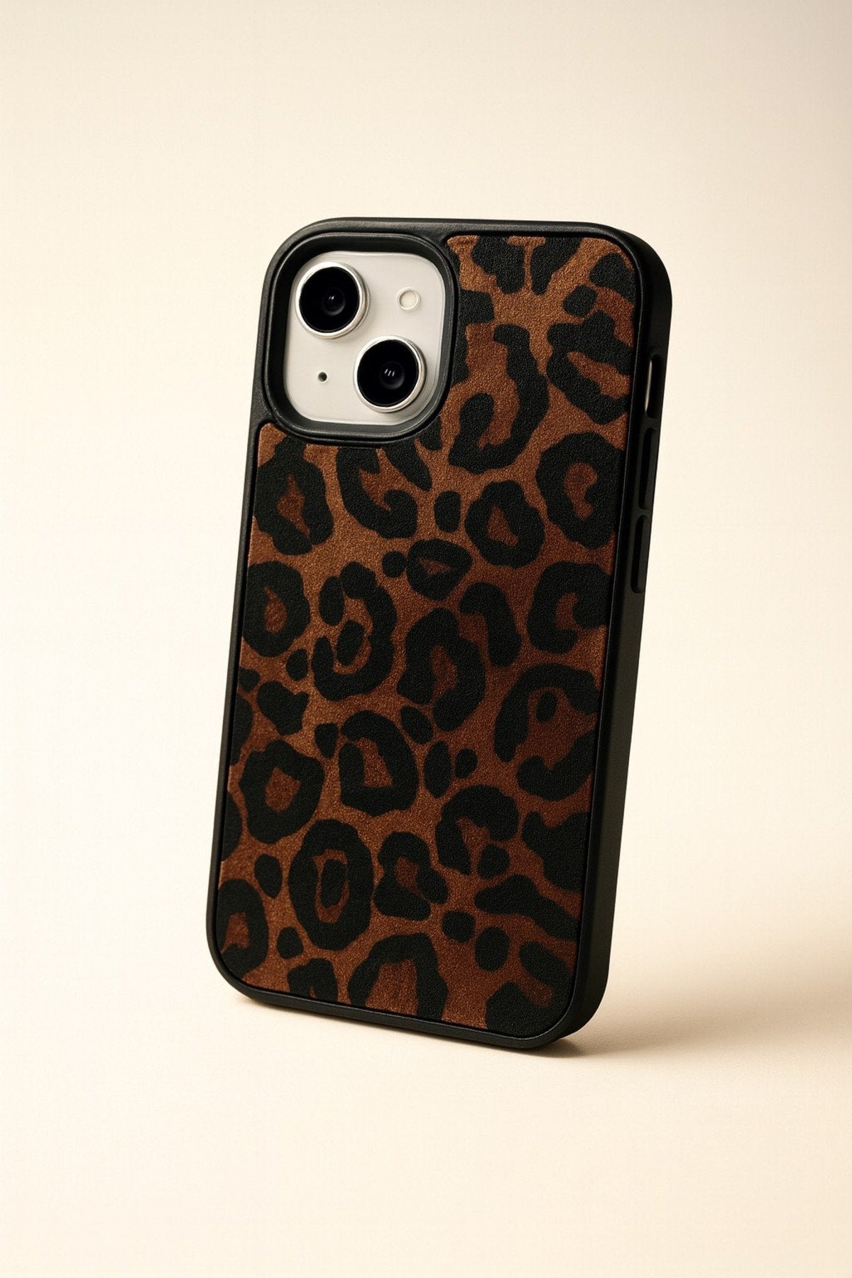 İphone 14 Plus ve 15 Plus Uyumlu Leopar Desenli Darbe Koruyucu Premium Lüx Tasarım Telefon Kılıfıı