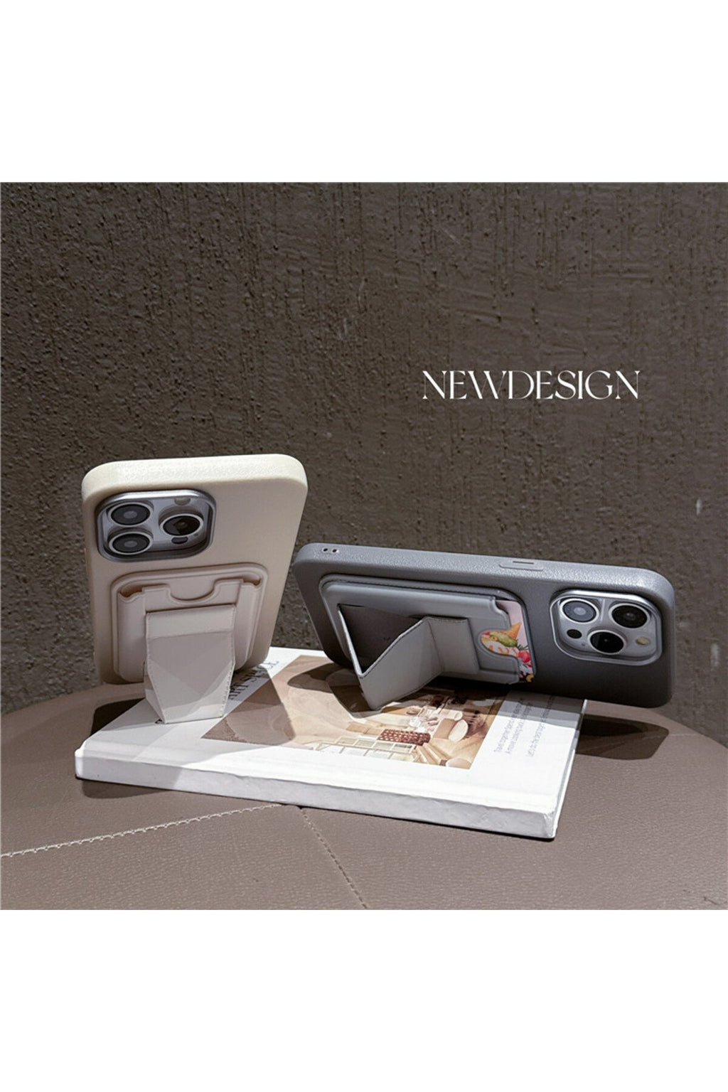 iPhone 14 Plus ve 15 Plus Uyumlu Kartlık Cüzdan ve Stand Destekli Darbe Koruyucu Telefon Kılıfı