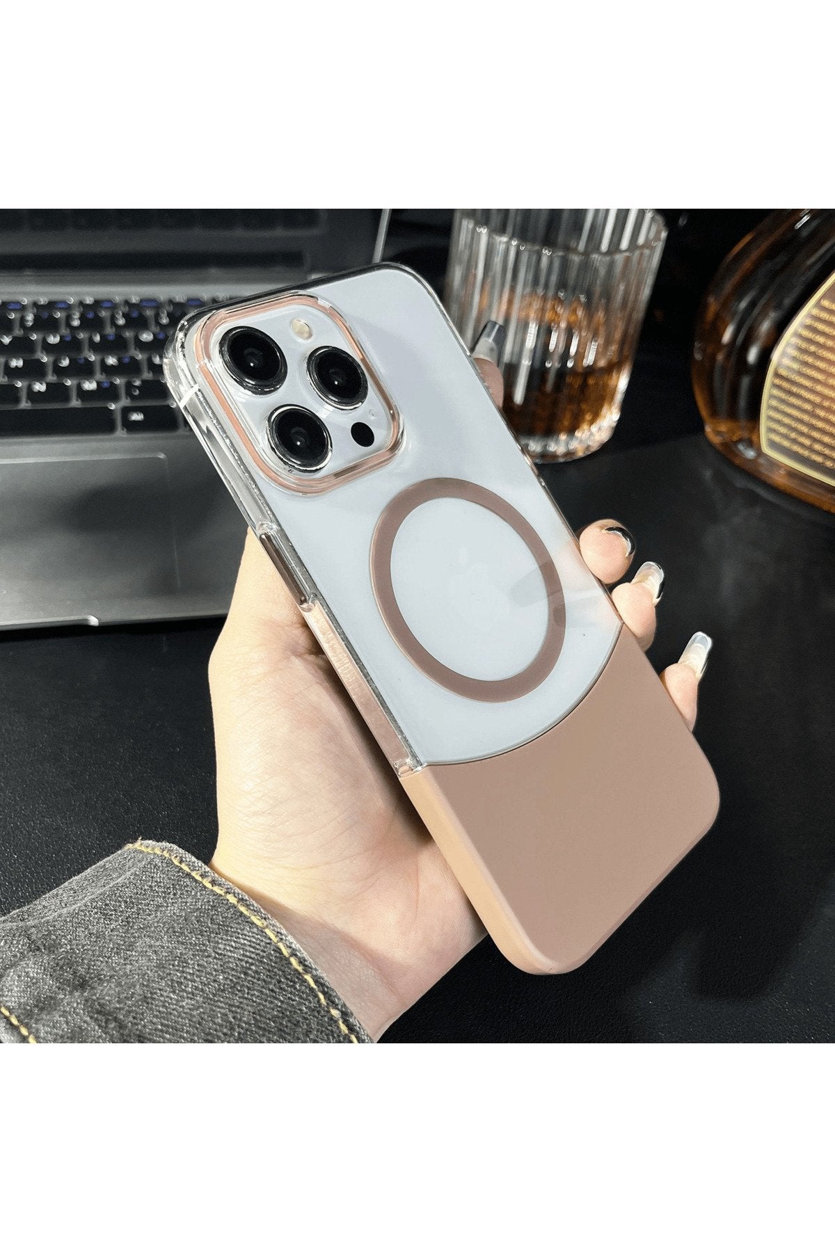 İphone 16 Pro Max Uyumlu Magsafe Destekli Darbe Koruyucu Sararmaz Lüx Tasarım Telefon Kılıfıı