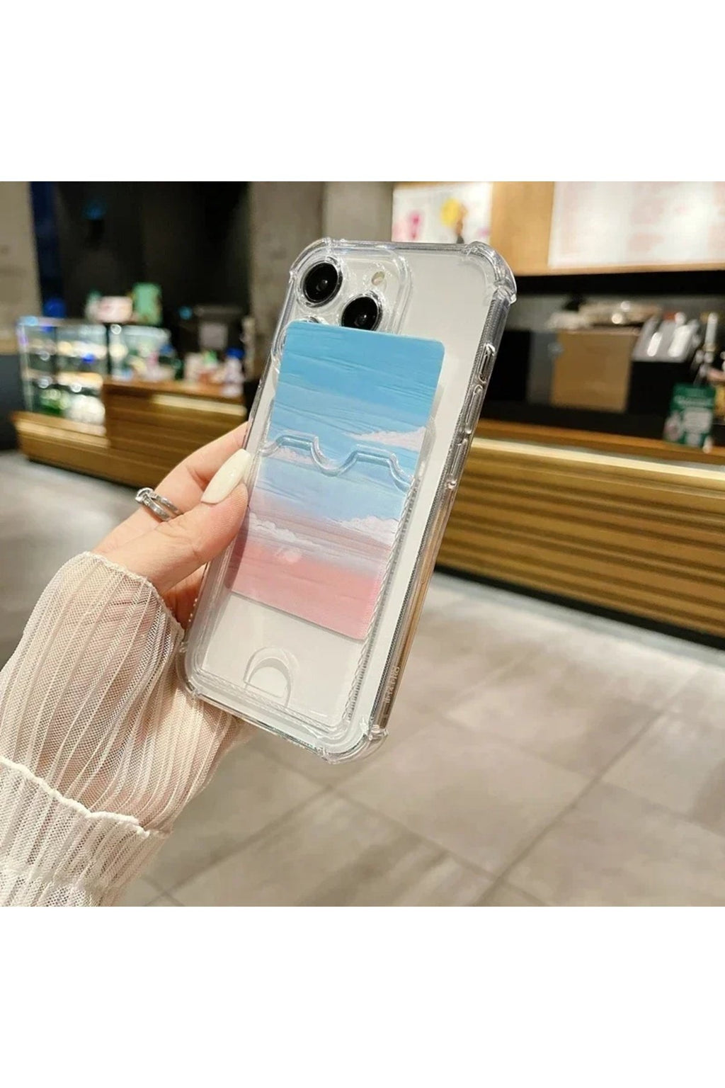 iPhone 13 Pro Max Uyumlu Kartlıklı Premium Darbe Emici Sararmaz Telefon Kılıfı