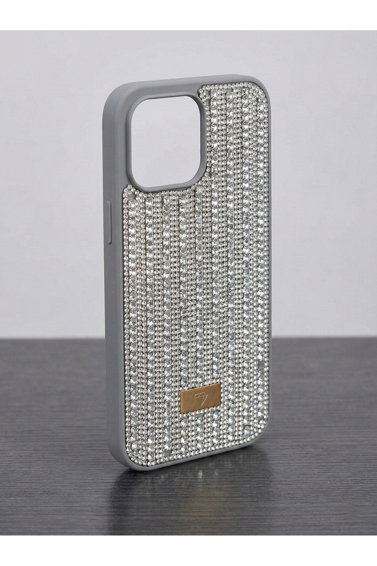 İphone 16 Pro Max Uyumlu Taş İşlemeli Taşlı Darbe Koruyucu Premium Lüx Telefon Kılıfı