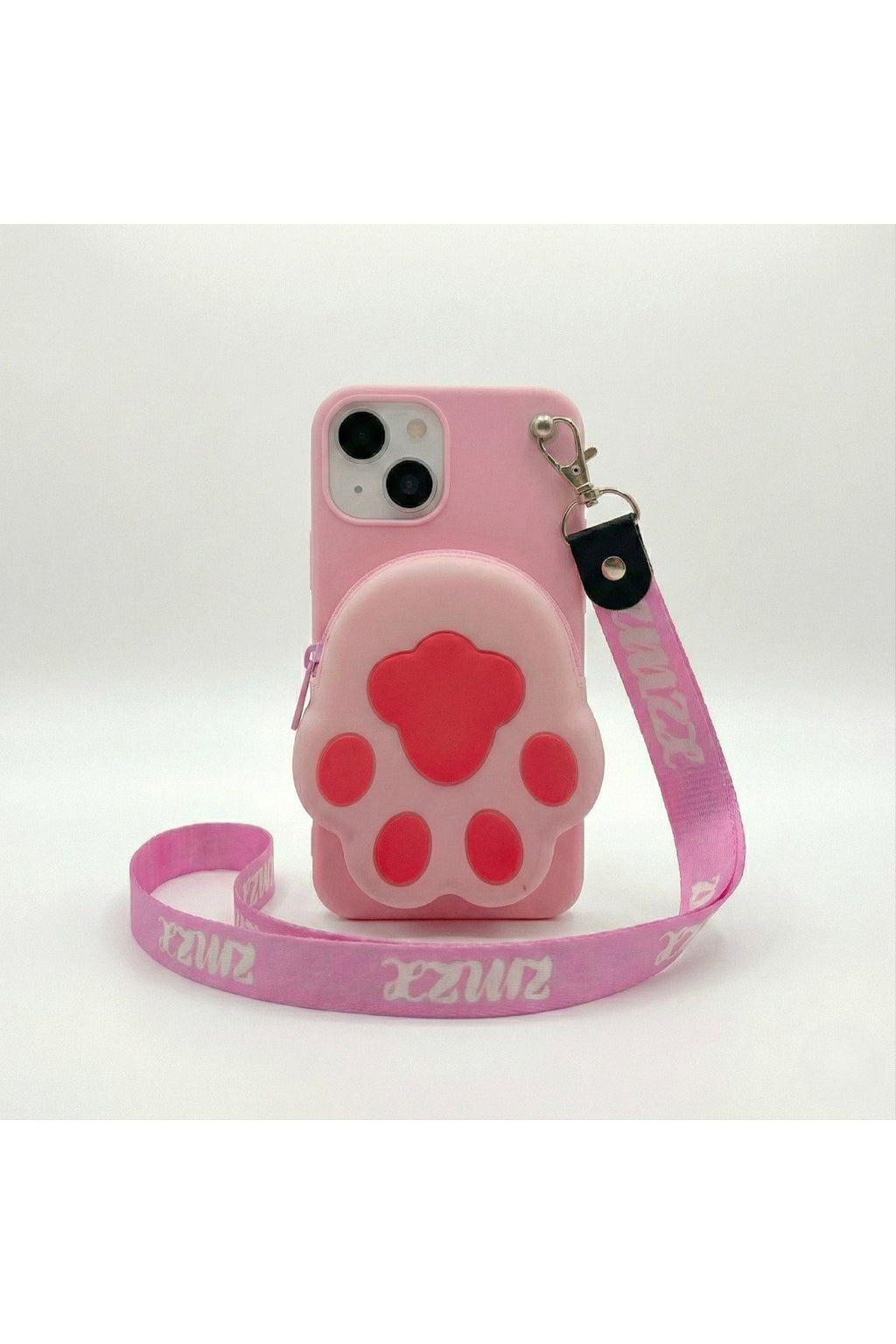 İphone 14 Plus ve 15 Plus Uyumlu Çantalı ve Boyun El Askı Aparatlı 3 Boyutlu Desenli Telefon Kılıfı