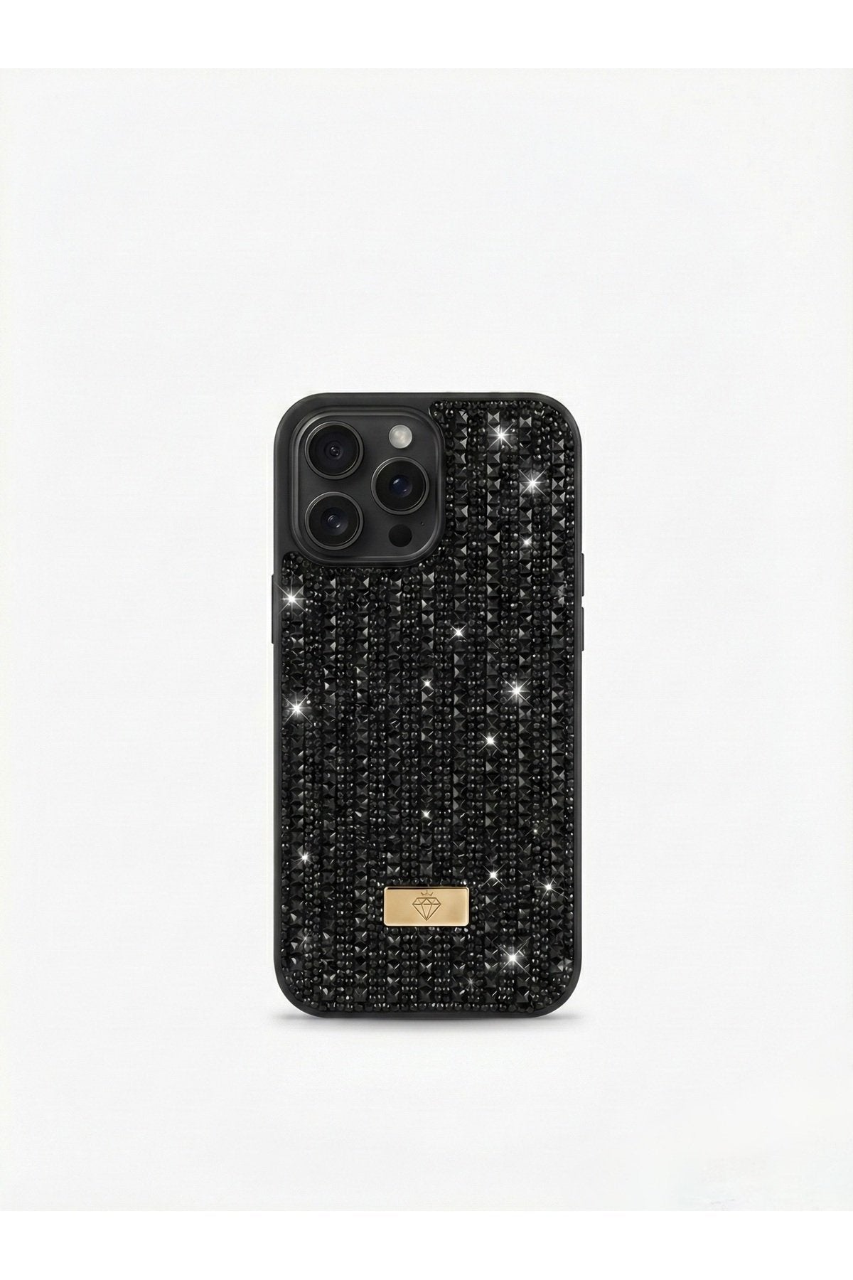 İphone 16 Pro Max Uyumlu Taş İşlemeli Taşlı Darbe Koruyucu Premium Lüx Telefon Kılıfı