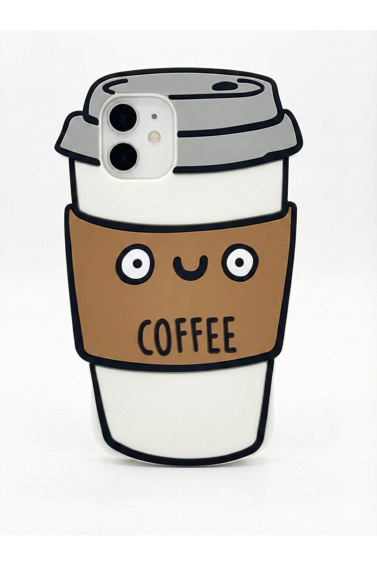 iPhone 12 ve 12 Pro Uyumlu Kahve Desenli Premium Darbe Koruyucu Coffee Telefon Kılıfı