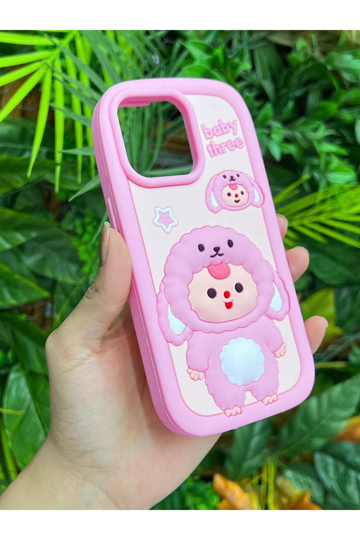 iPhone 12 Ve 12 Pro Uyumlu Darbe Emici Yumuşak Dokulu 3d Tatlı Koyun Desenli Premium Telefon Kılıfı