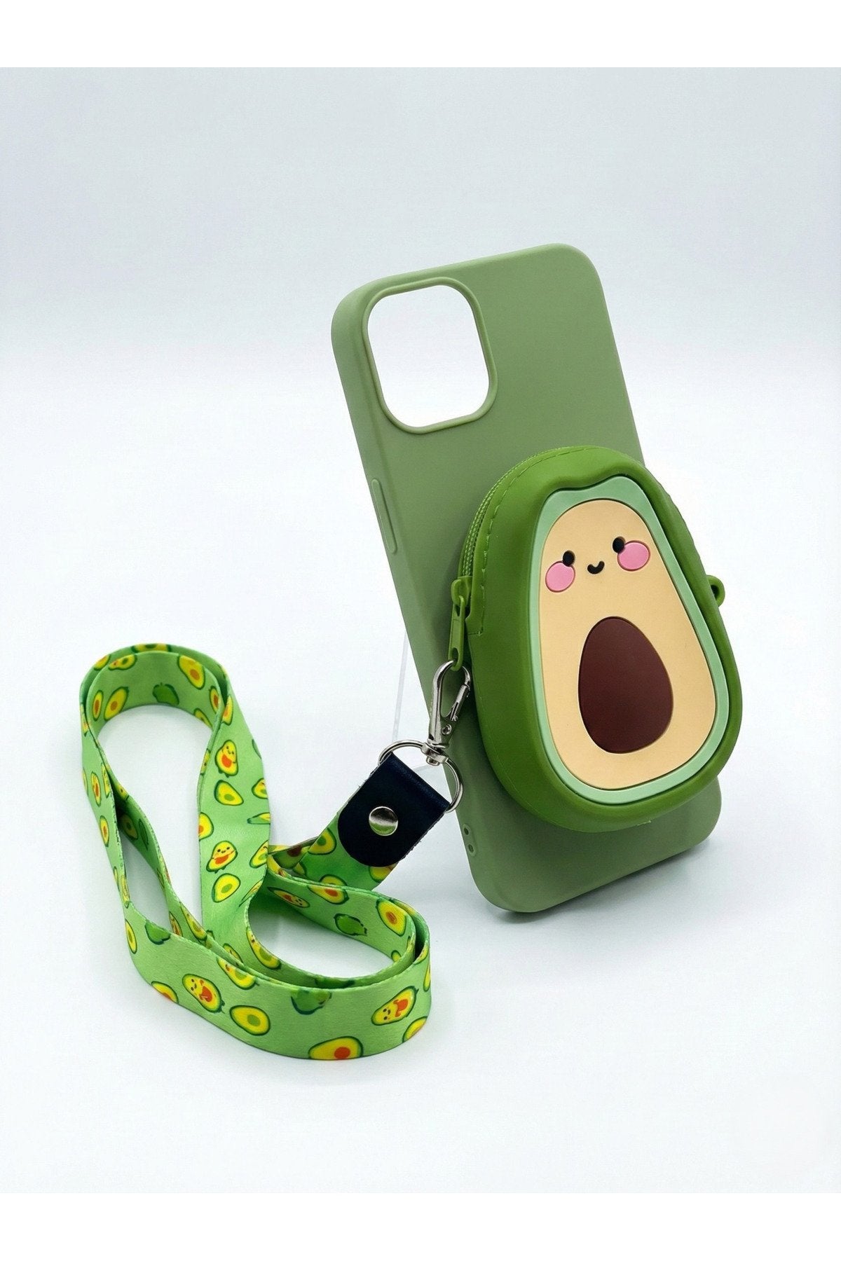 İphone 13 Pro Uyumlu Çantalı ve Boyun El Askı Aparatlı 3 Boyutlu Desenli Telefon Kılıfı