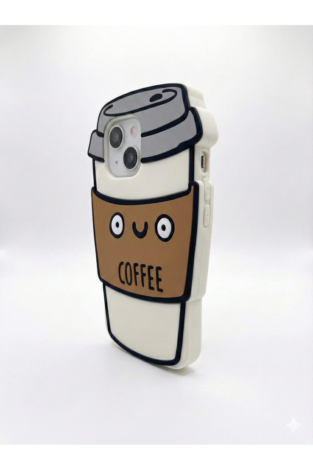 iPhone 15 Uyumlu Kahve Desenli Premium Darbe Koruyucu Coffee Telefon Kılıfı