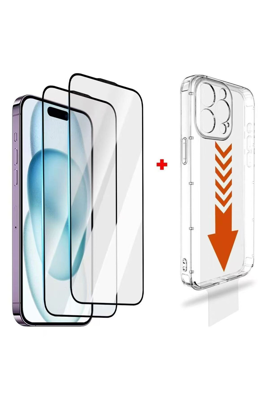 İphone 16 Pro Max Uyumlu Şeffaf Kılıf ve Aparatlı Ekran Koruyucu Özellikli Premium Kamera Korumalı