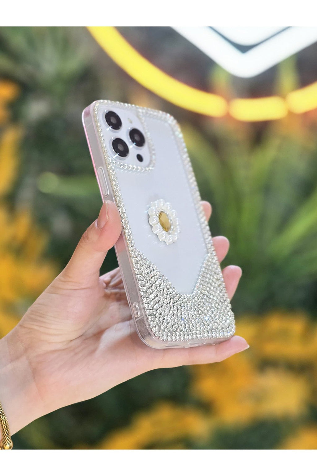 iPhone 12 Pro Max Uyumlu 3 Boyutlu Karakterli Taşlı Premium Lüüx Koruyucu Telefon Kılıfı