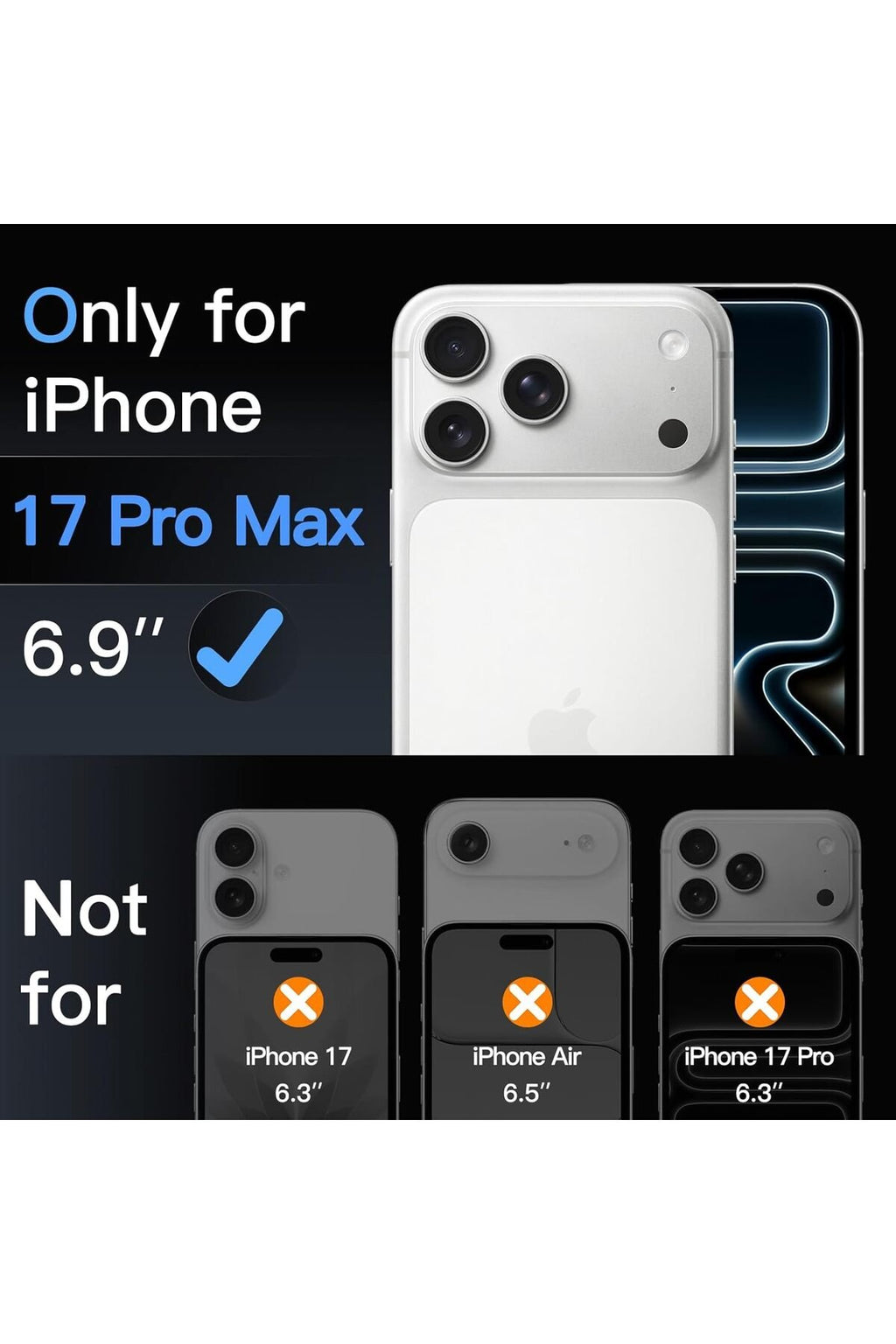 İphone 17 Pro Max Uyumlu Full Hassasiyetli Temperli Ekran Koruyucu Kırılmaz Cam