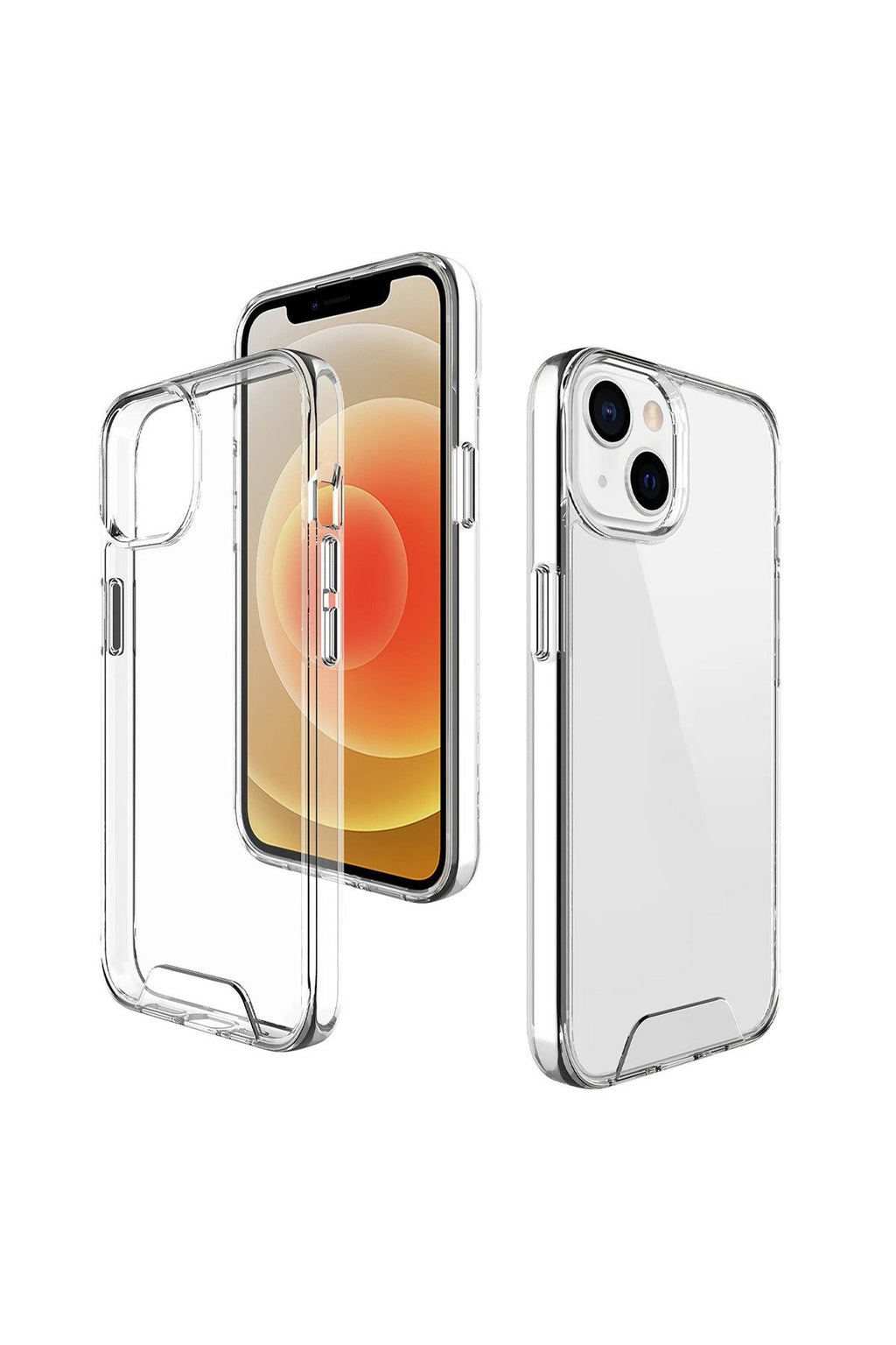 Iphone 13 Ve 14 Kılıf Şeffaf Darbe Emici Kamera Çerçeveli Lüx Premium Tuşlu