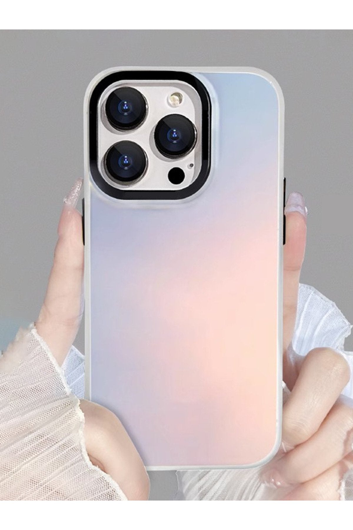 Iphone 14 Pro Kılıf Bulut Hologram Tasarım Darbe Emici Elit