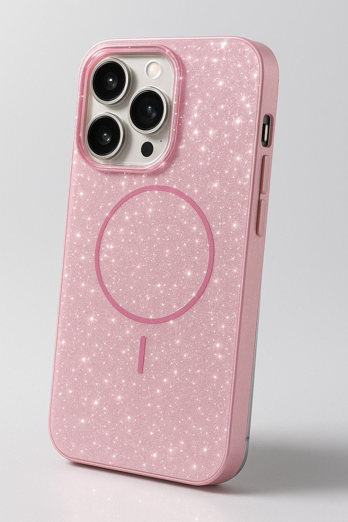 iPhone 16 Pro Max Uyumlu Magsafe Destekli Simli Premium Tasarım Telefon Kılıfı