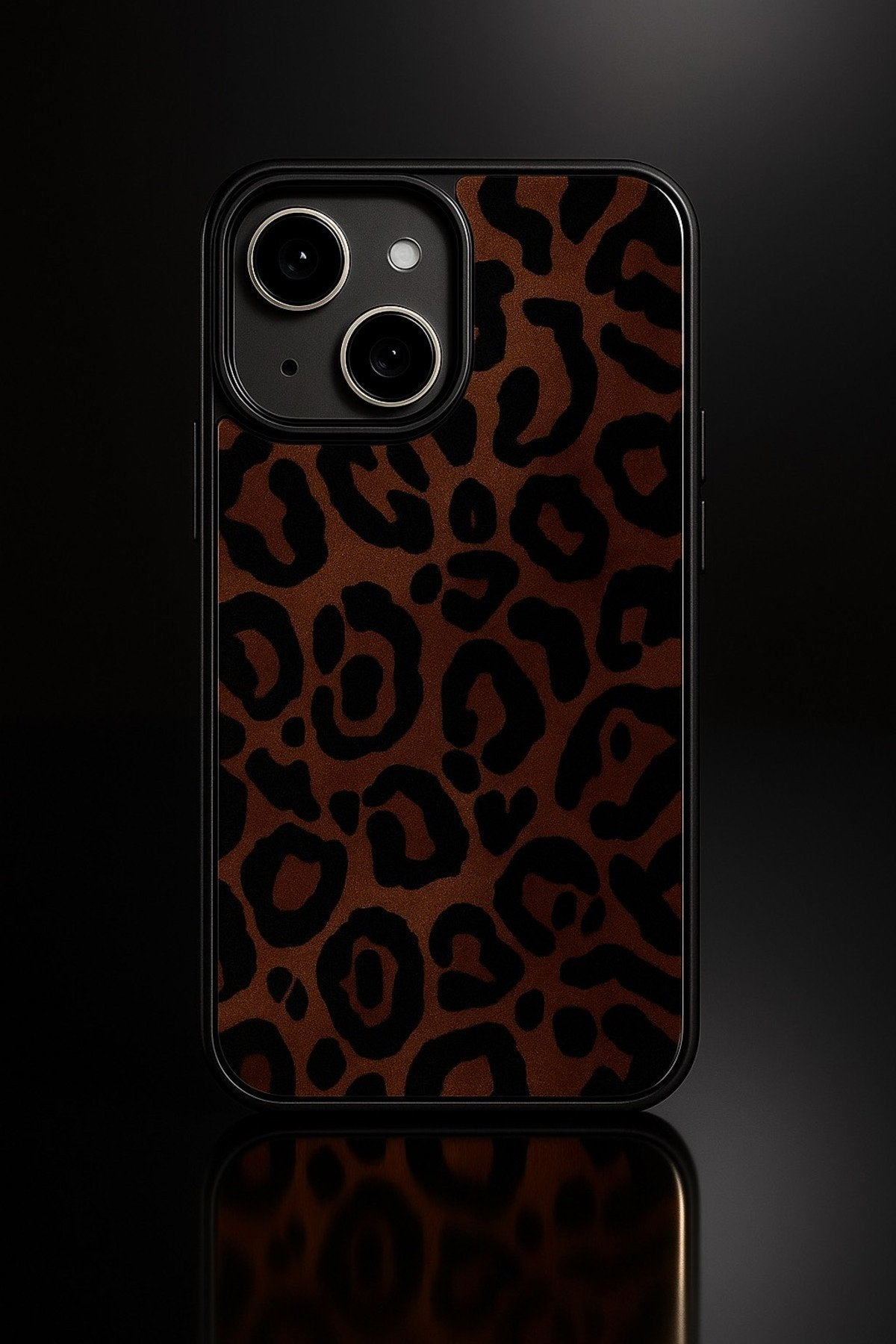 İphone 15/14 ve 13(3 Model) Uyumlu Leopar Desenli Darbe Koruyucu Premium Lüx Tasarım Telefon Kılıfıı