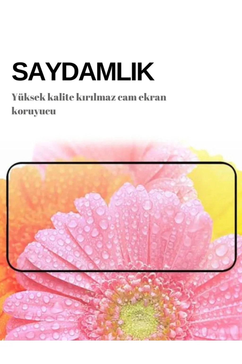 iPhone 16 Pro Max Uyumlu Tam Kapatan Tamperli Cam Ekran Koruyucu Kırılmaz Cam Premium Hd