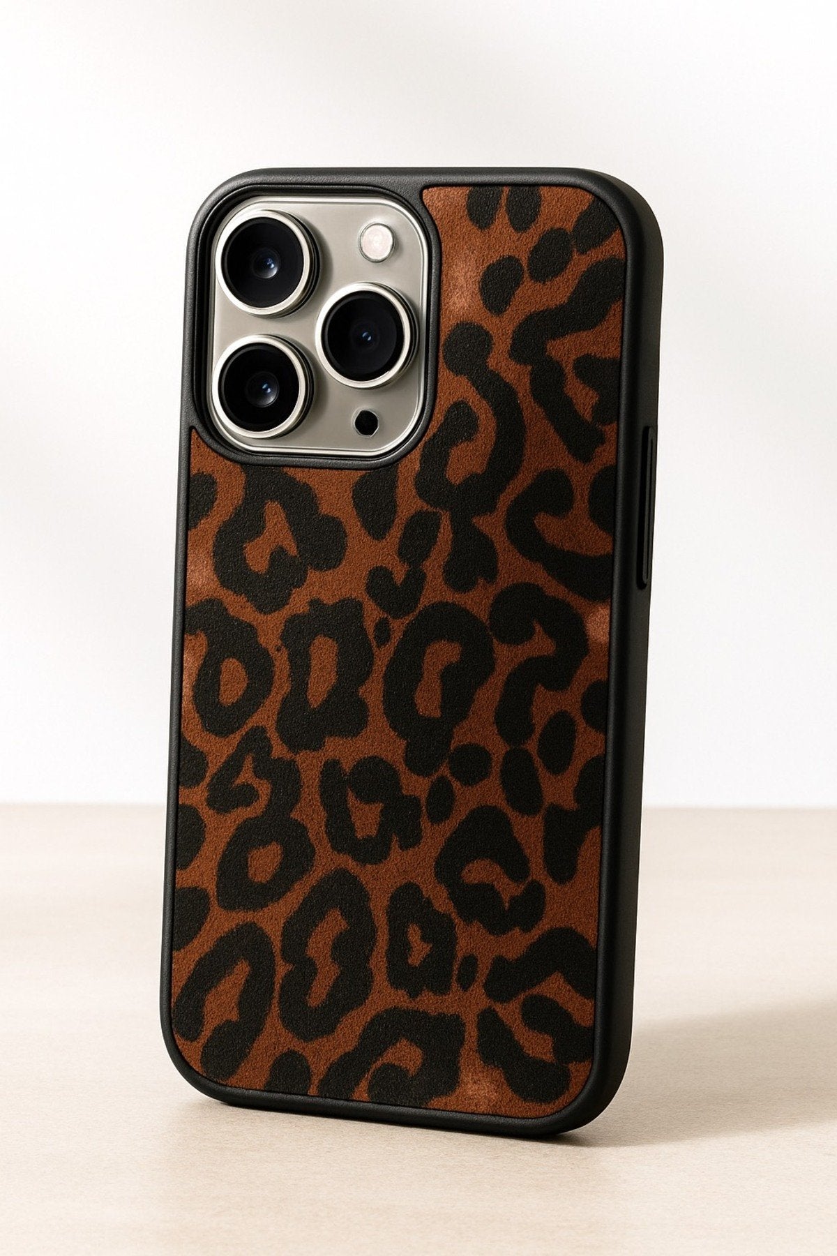 İphone 13 Pro Max Uyumlu Leopar Desenli Darbe Koruyucu Premium Lüx Tasarım Telefon Kılıfıı