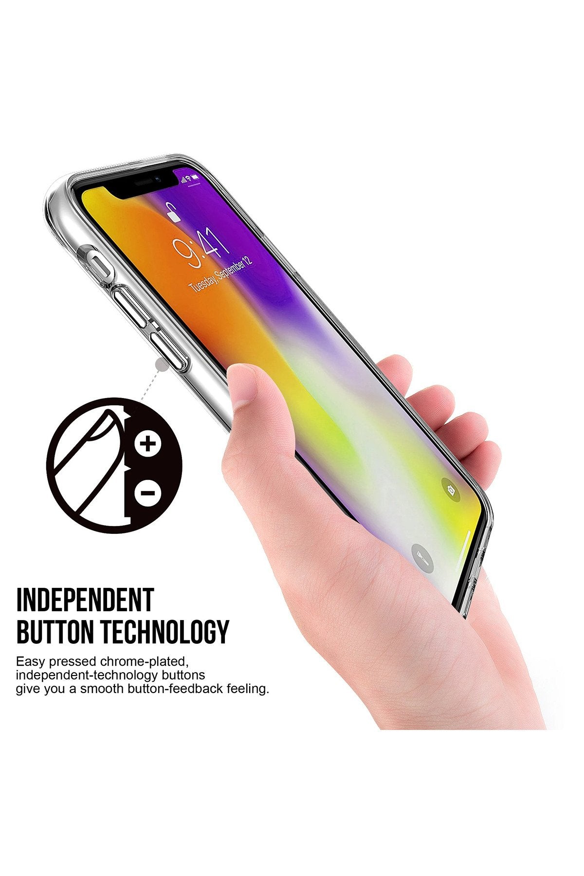 Iphone 11 Kılıf Şeffaf Darbe Emici Kamera Çerçeveli Lüx Premium Tuşlu