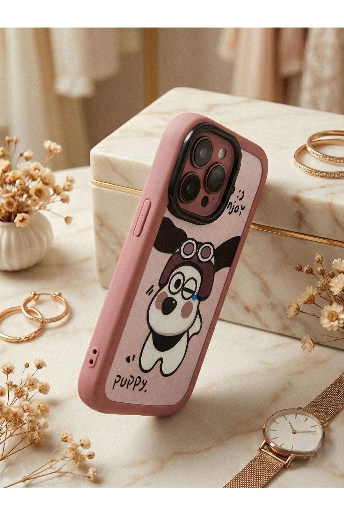 İphone 14 Pro Max Uyumlu 3D Karakter Desenli Kamera Koruma Çerçeveli Darbe Engelleyici Kılıf