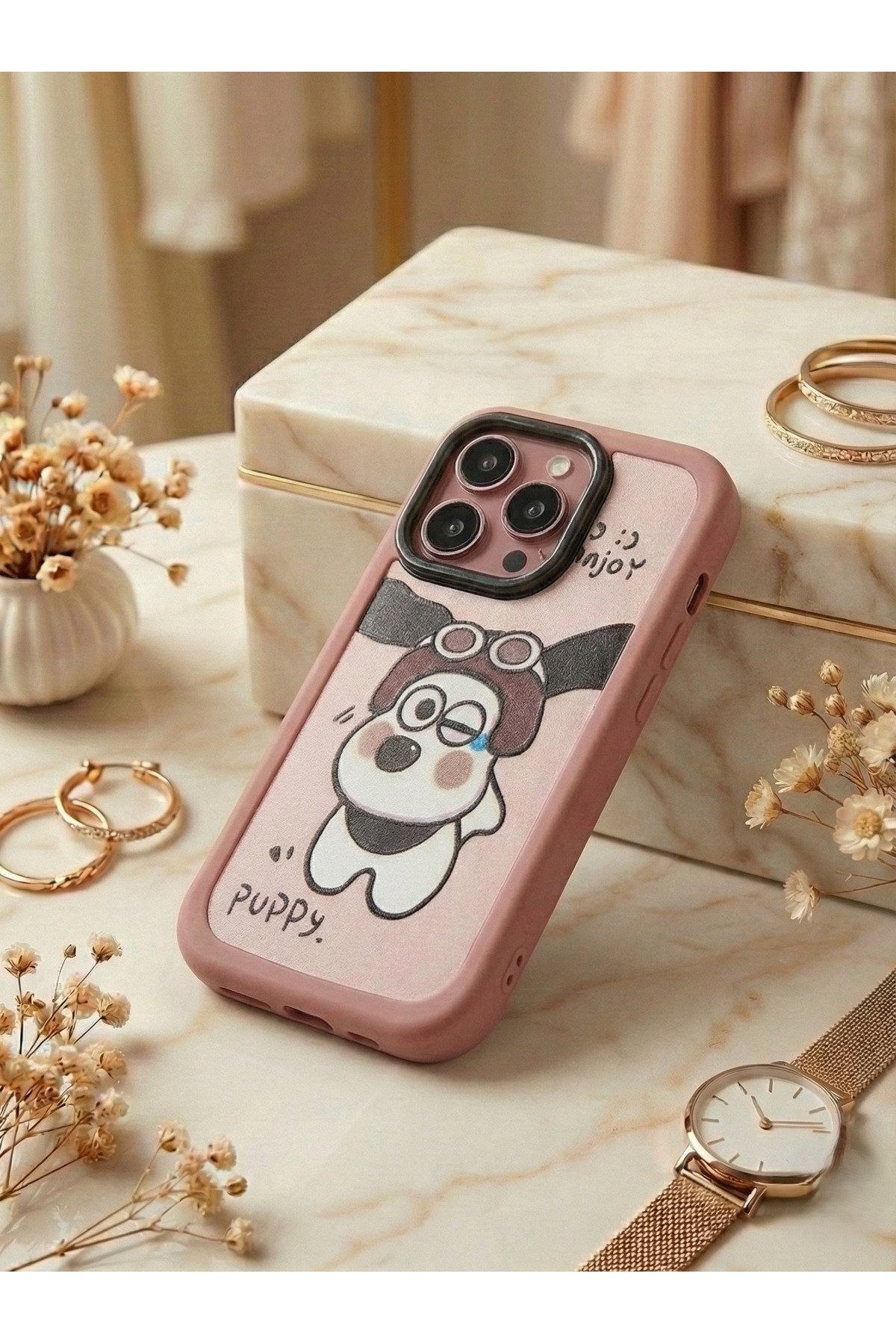 İphone 14 Pro Max Uyumlu 3D Karakter Desenli Kamera Koruma Çerçeveli Darbe Engelleyici Kılıf