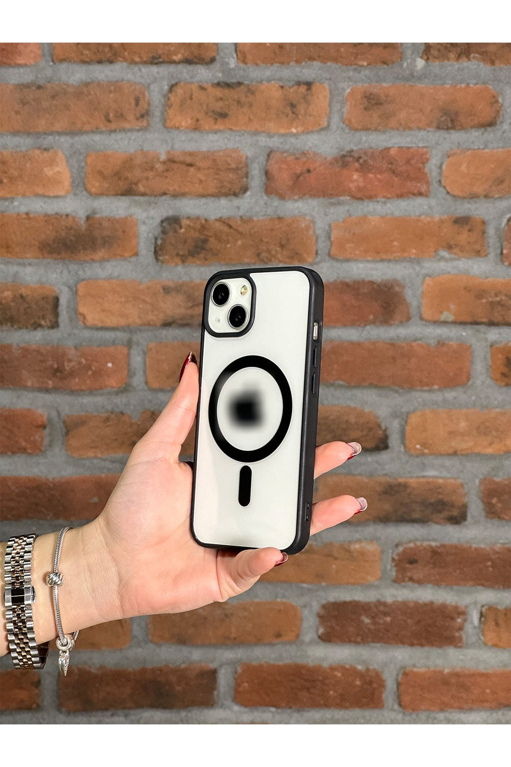 Iphone 13 Ve 14 Kılıf Magsafe Özellikli Kamera Çıkıntılı Şeffaf Renkli Premium