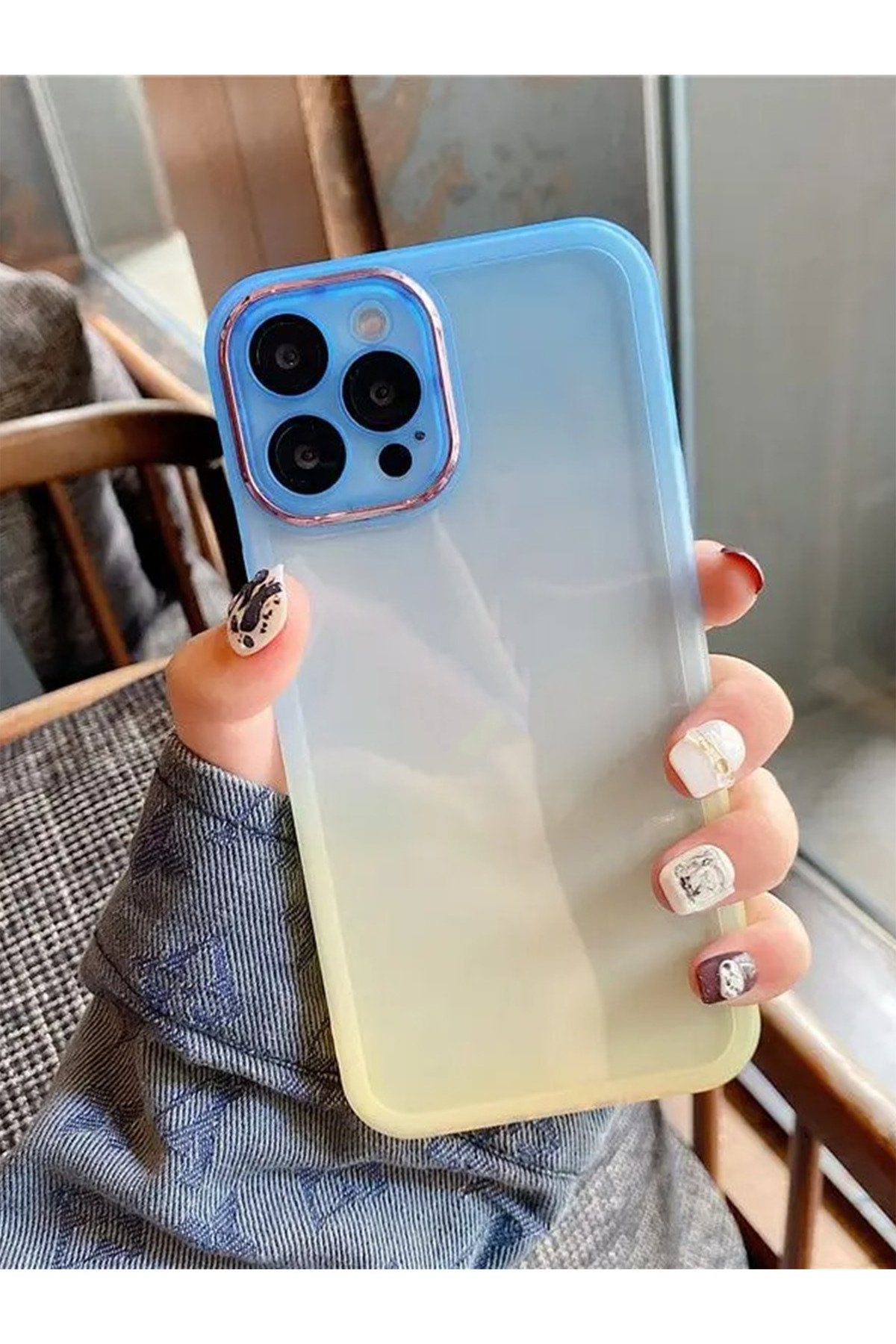 Iphone 12 Pro Max Kılıf Çift Renk Kamera Korumalı Darbe Emici Lüx