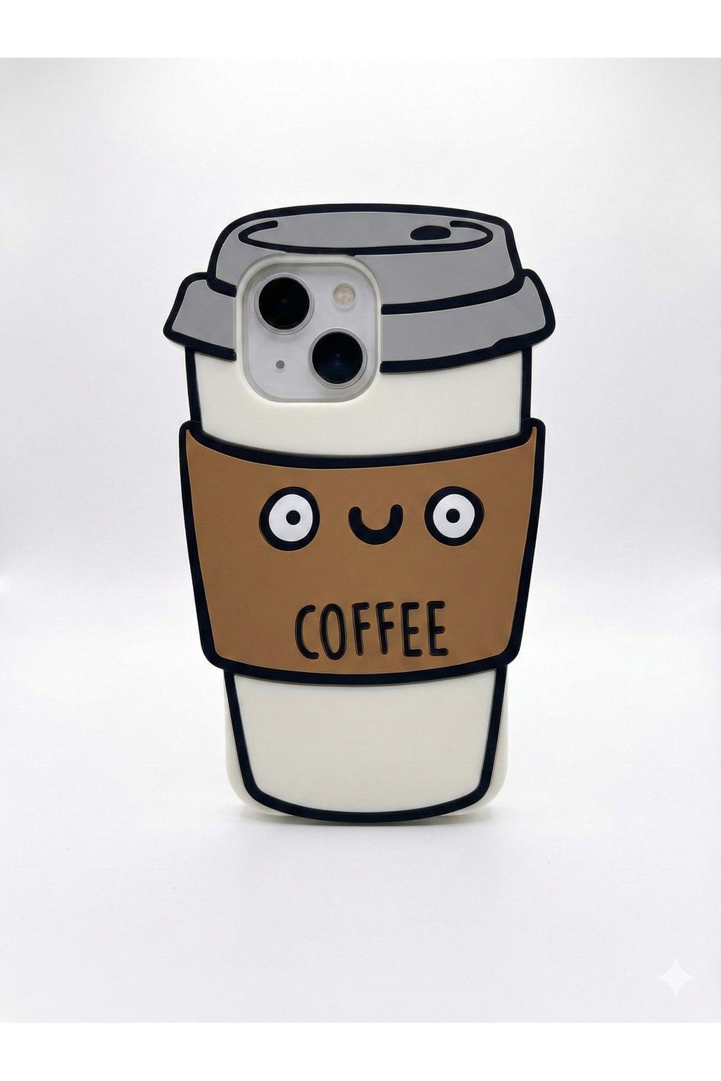 iPhone 13 ve 14 Uyumlu Kahve Desenli Premium Darbe Koruyucu Coffee Telefon Kılıfı