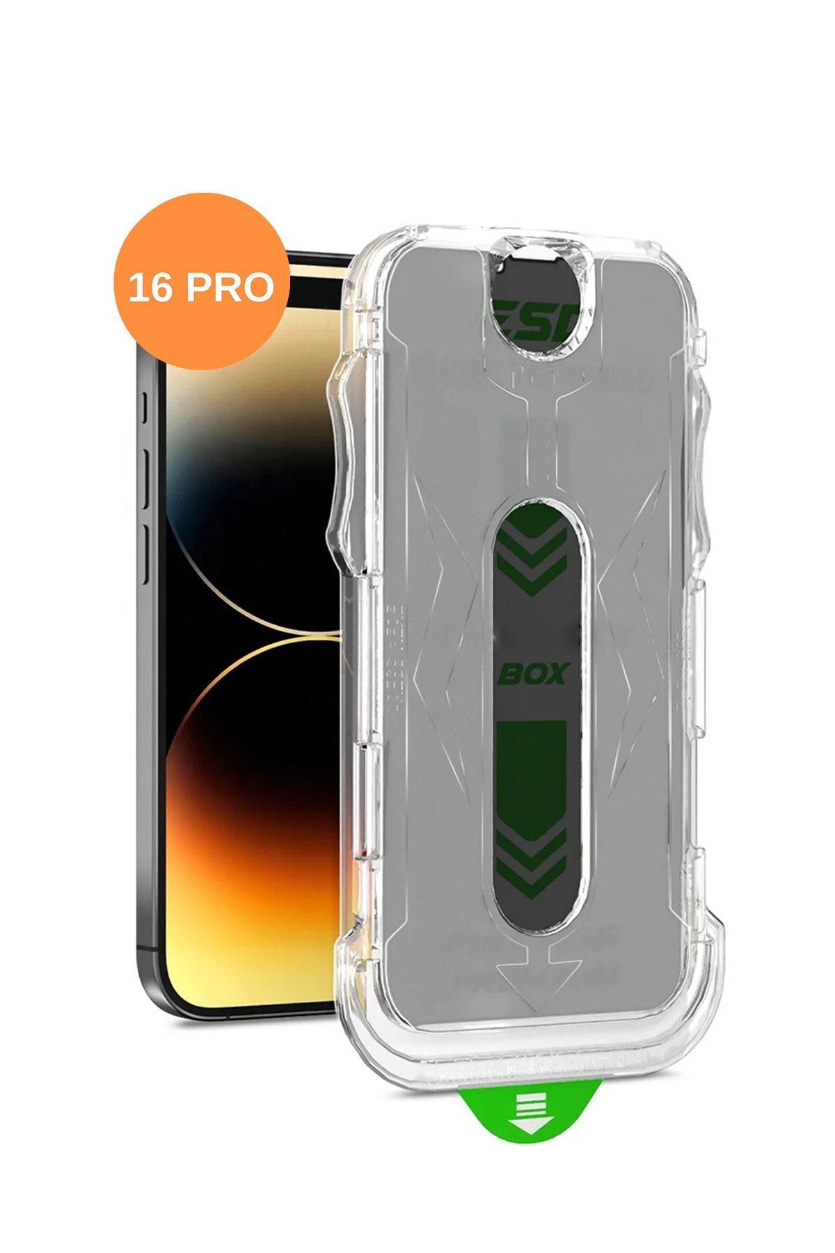 iPhone 17 Pro Max Uyumlu Kolay Kurulum Aparatlı Temperli Kırılmaz Cam Anti Static Ekran Koruyucu