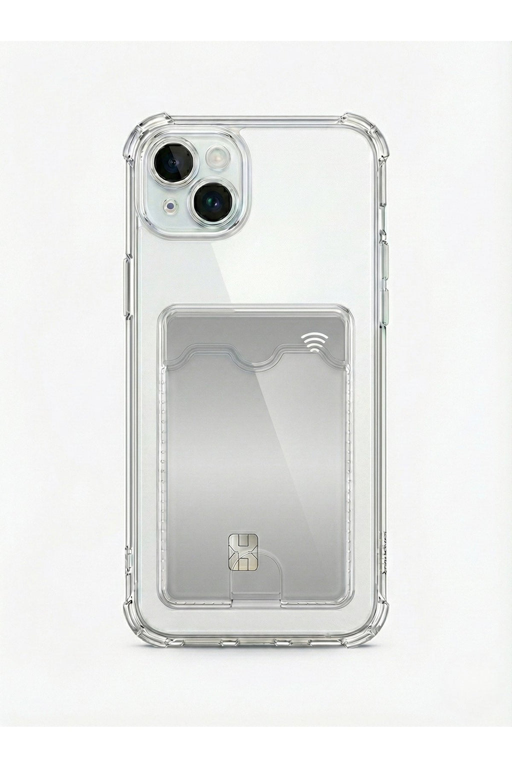 İphone 15 Plus Uyumlu Slikon Kartlıklı Kamera Koruma ve Güçlendirilmiş Köşeli Korumalı Kılıf