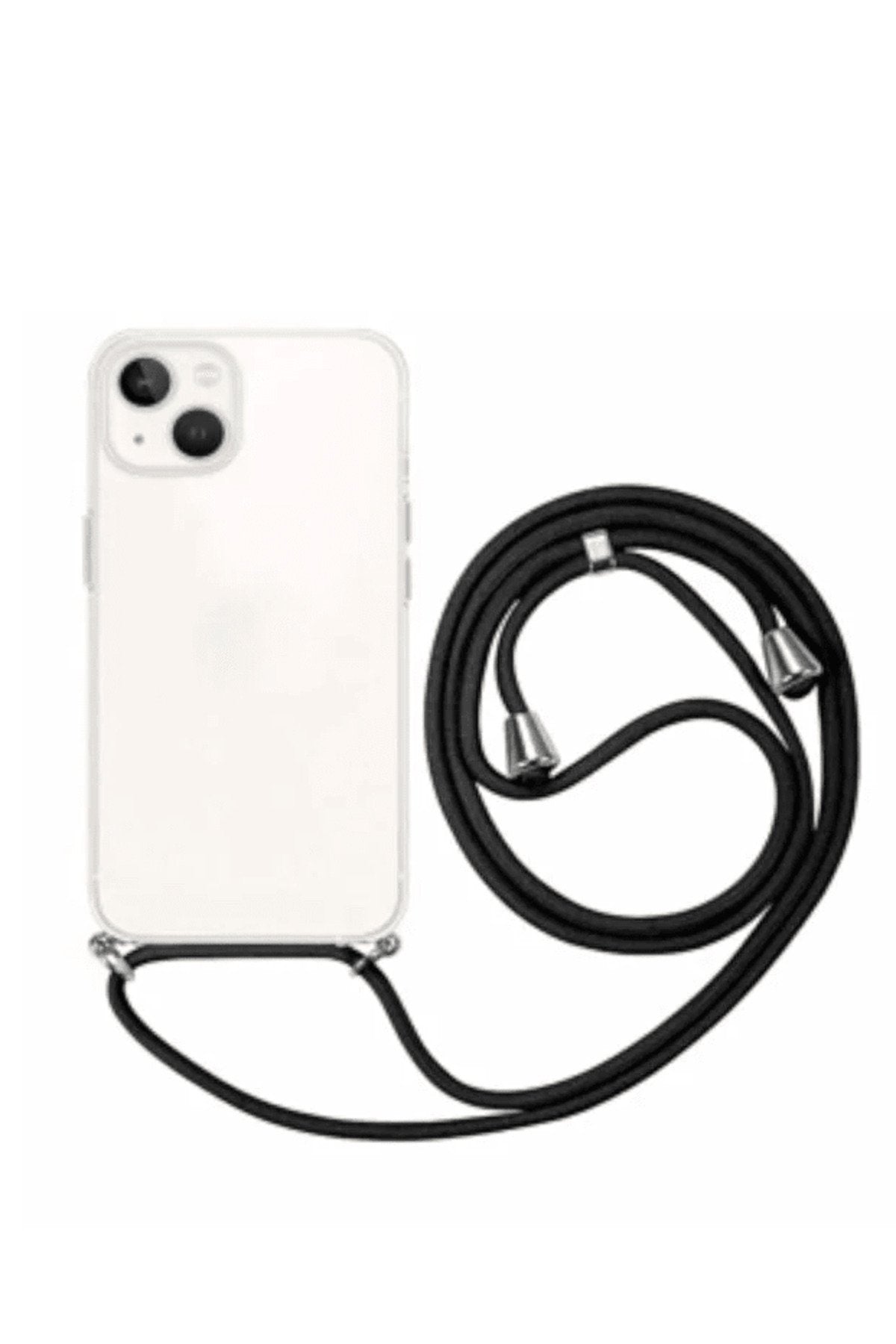 Iphone 12 ve 12 pro Uyumlu Boyun Askısı Hediyeli Şeffaf Darbe Emici Silikon Telefon Kılıfı