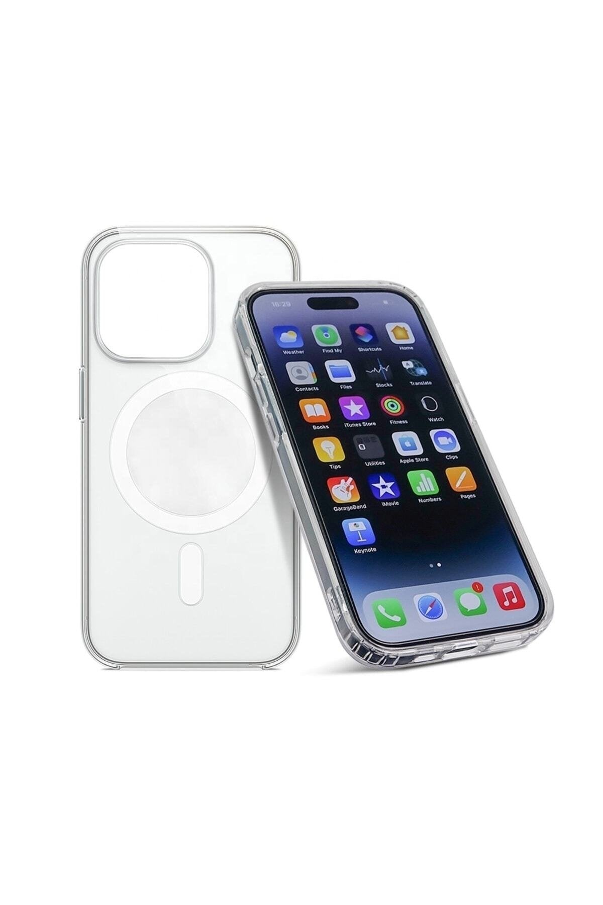 Iphone 11 Kılıf Magsafe Özellikli Şeffaf Tasarım Darbe Emici Premium