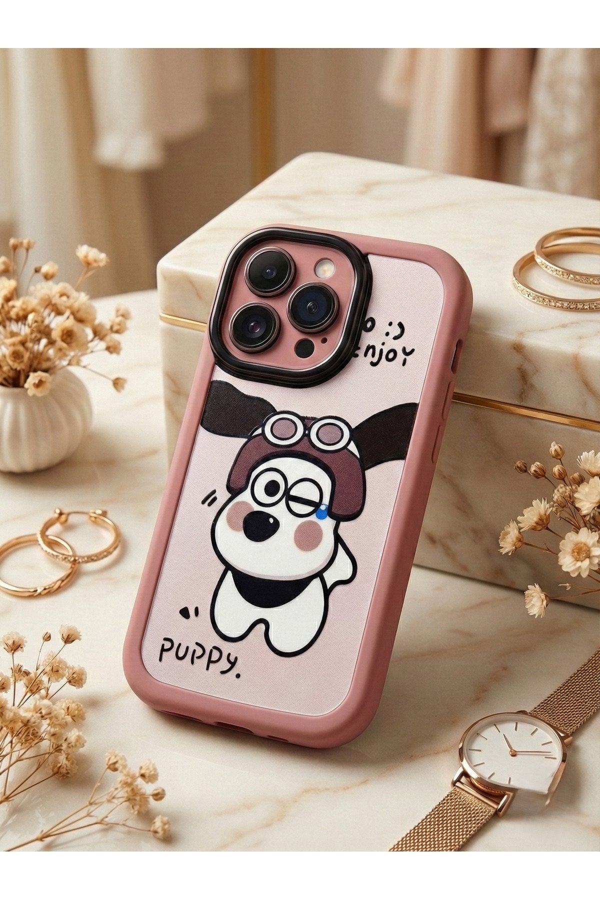 İphone 14 Pro Max Uyumlu 3D Karakter Desenli Kamera Koruma Çerçeveli Darbe Engelleyici Kılıf