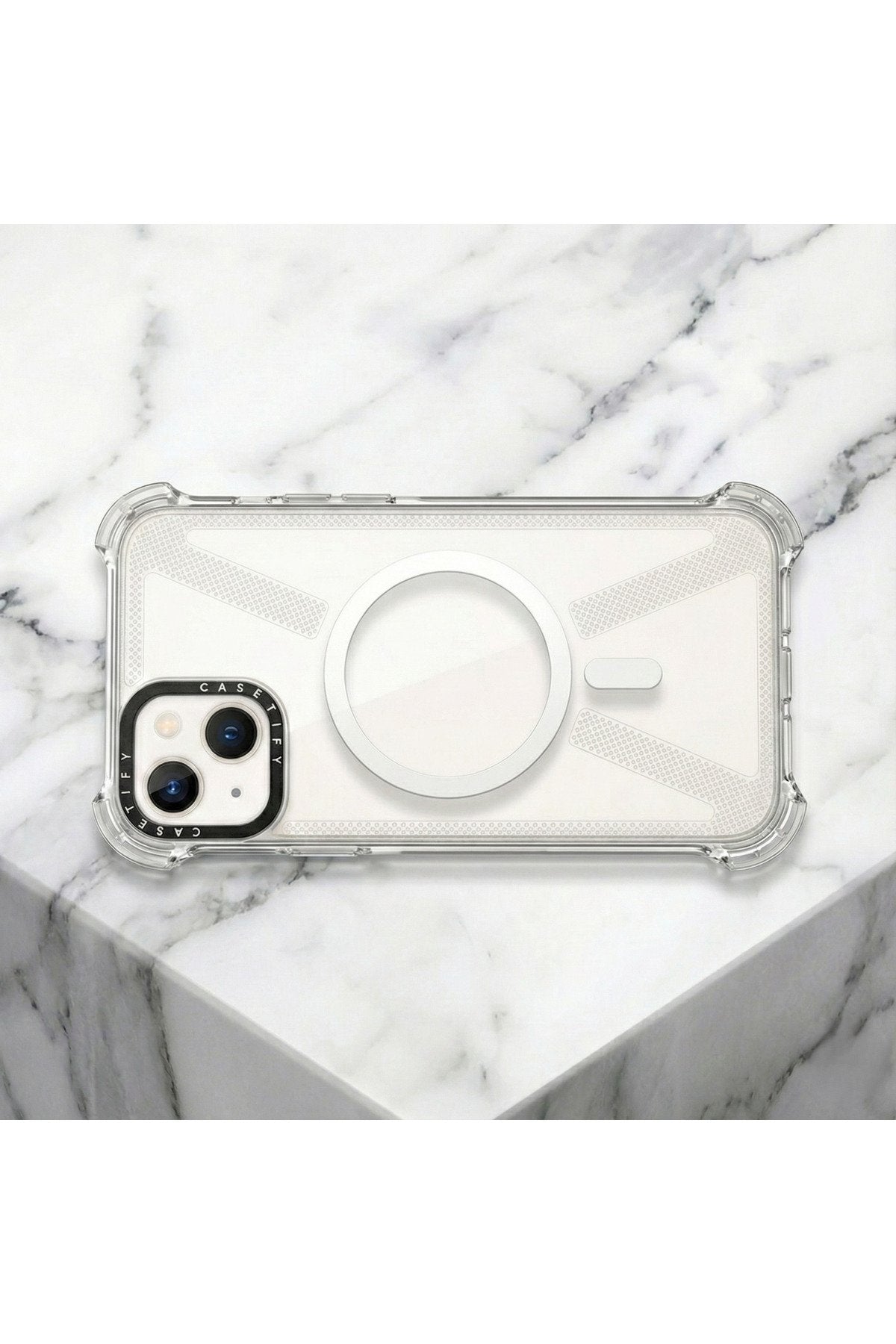 İphone 14 Plus ve 15 Plus Uyumlu Magsafe Destekli Premium Sararmaz Şeffaf Darbe Engelleyici Kılıf