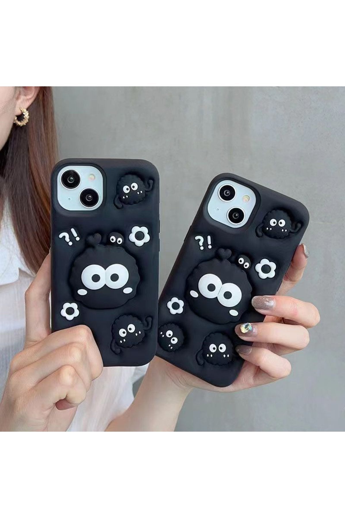 iPhone 14 Pro Max Uyumlu 3 Boyutlu Darbe Emici Tasarım Telefon Kılıfı