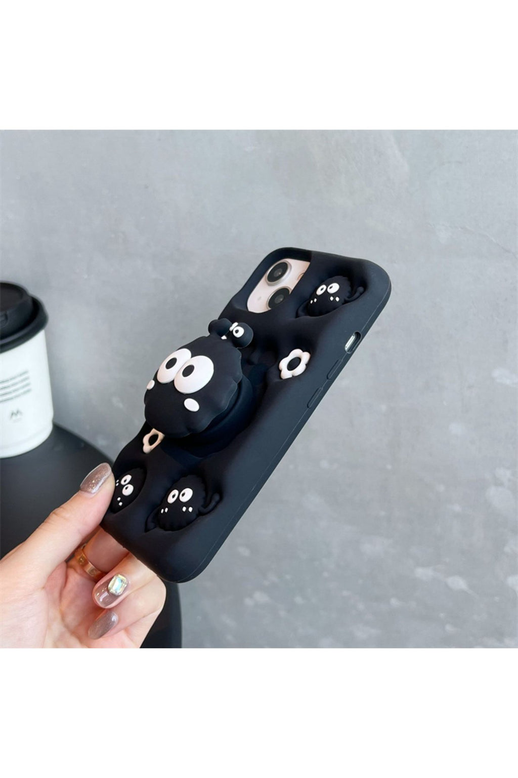 iPhone 14 Pro Max Uyumlu 3 Boyutlu Darbe Emici Tasarım Telefon Kılıfı