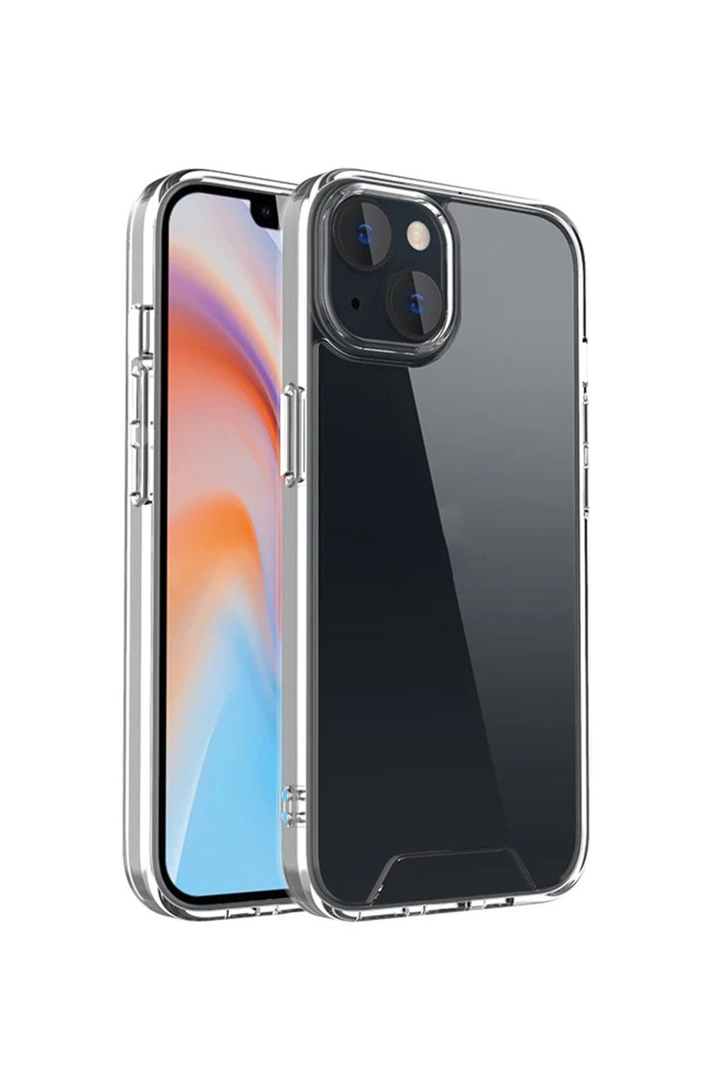 Iphone 13 Ve 14 Kılıf Şeffaf Darbe Emici Kamera Çerçeveli Lüx Premium Tuşlu